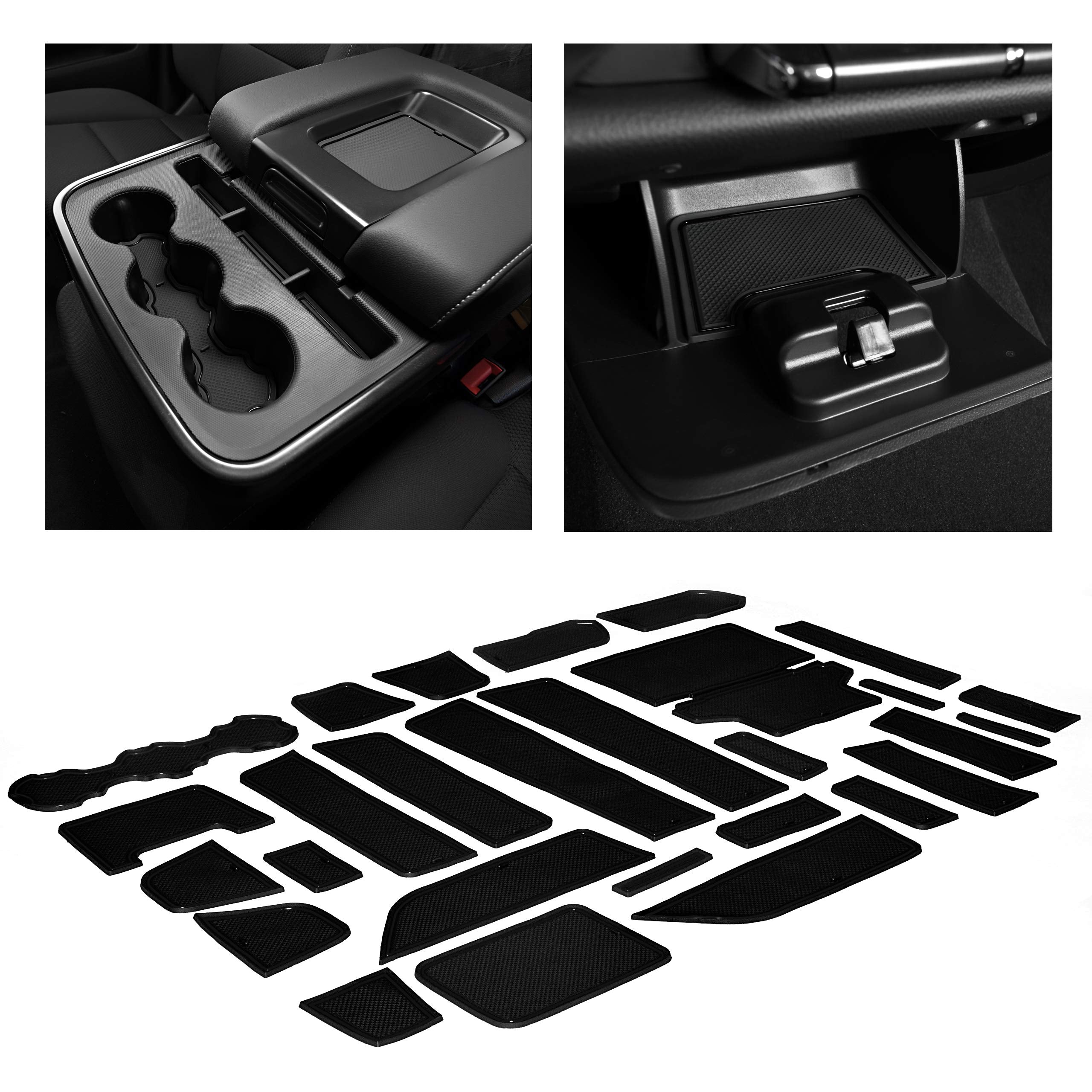Cupholderhero Fits Chevy Silverado1500 Accessories & Gmc Sierra 2014-2022 Premium Custom Interior Nonslip Antidust Cup Holder In