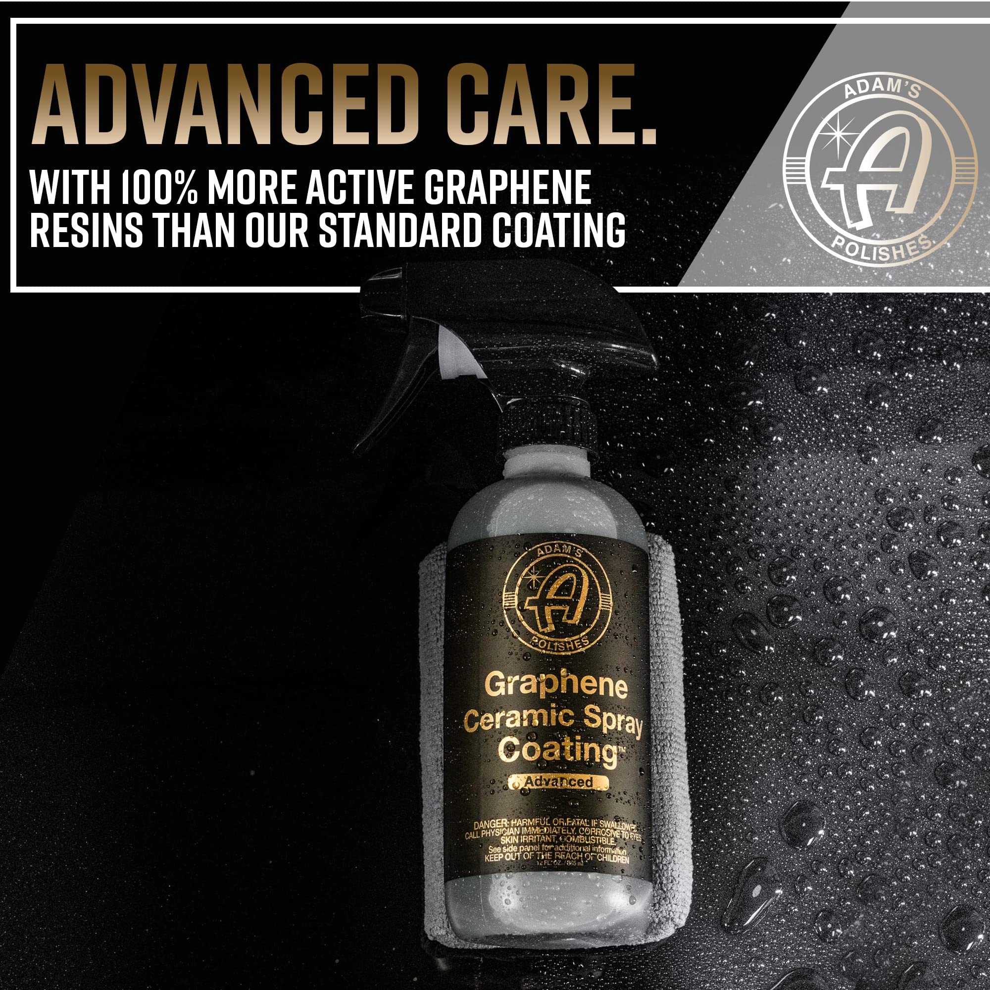 Adam's Polishes Graphene Ceramic Spray Coating - 12oz, Extreme Gloss & Protection for Cars, Boats, RVs & Motorcycles, Model GSC123
