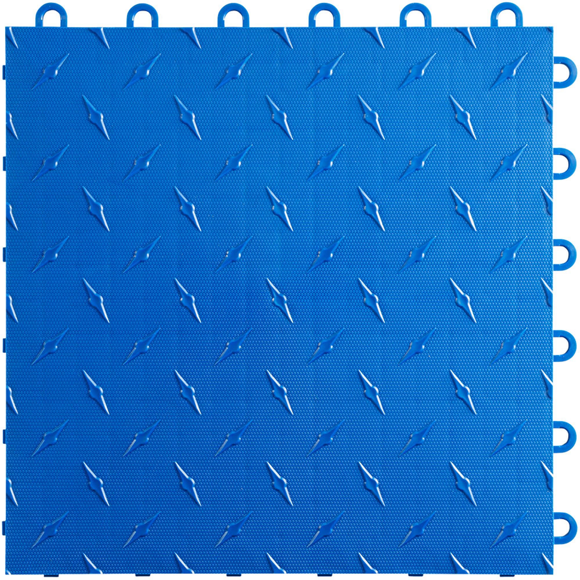 Speedway Diamond Interlocking Garage Floor Tiles 12 x 12-Inch, Blue, 10 Piece Set