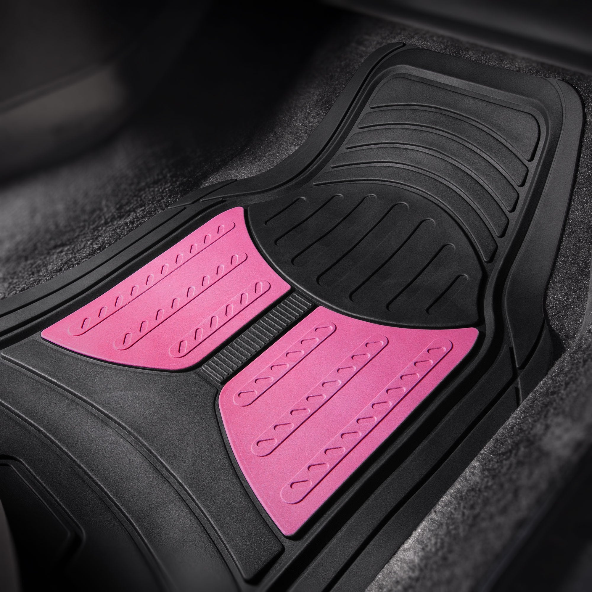 Fh Group Automotive Floor Mats - Heavy-Duty Monster Eye Rubber For Cars, Universal Fit Full Set, Climaproof Mats, Trimmable Most