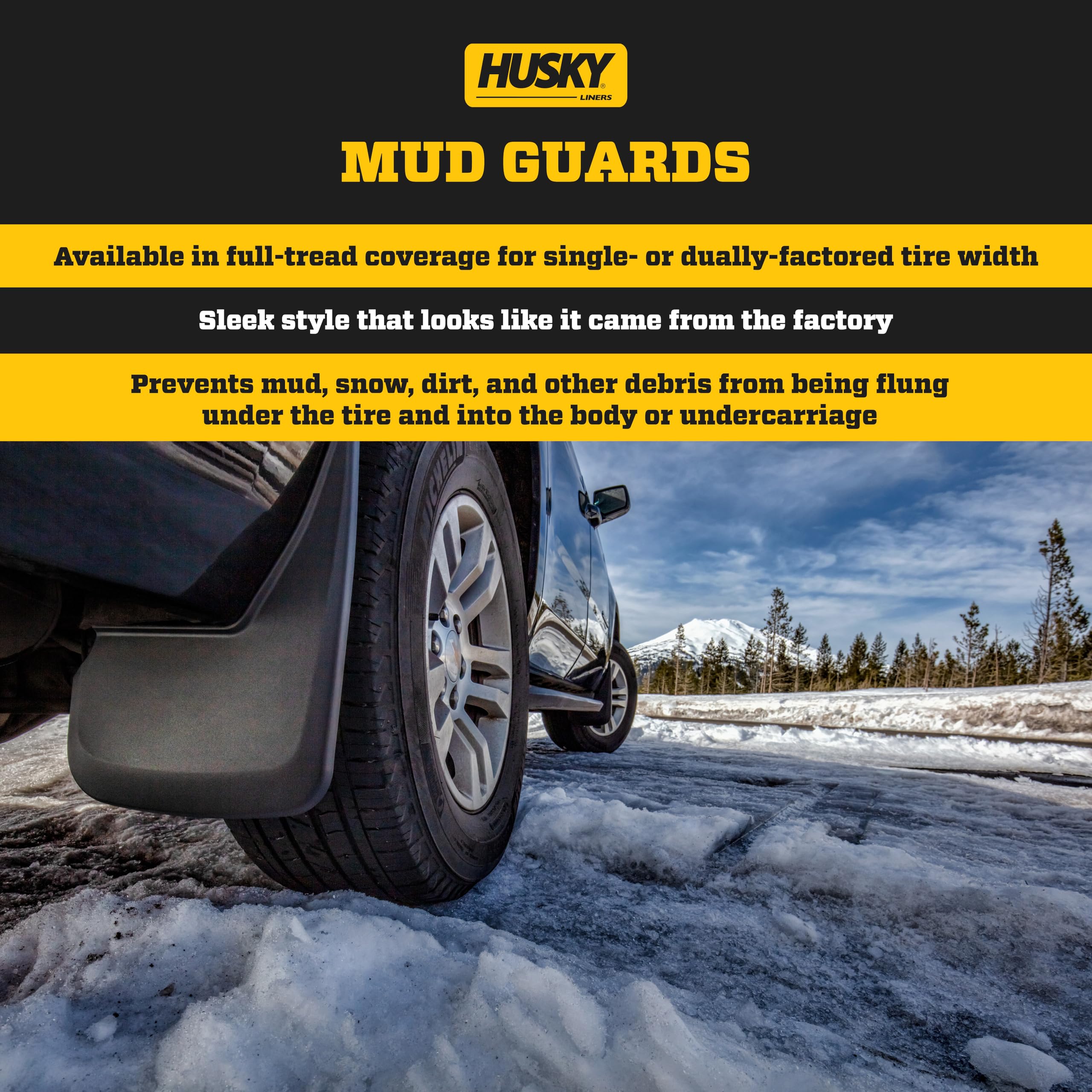 Husky Liners - Front Mud Guards | 2007 - 2018 Jeep Wrangler W/ Standard Bumper, Front Set - Black, 2 Pc | 56141