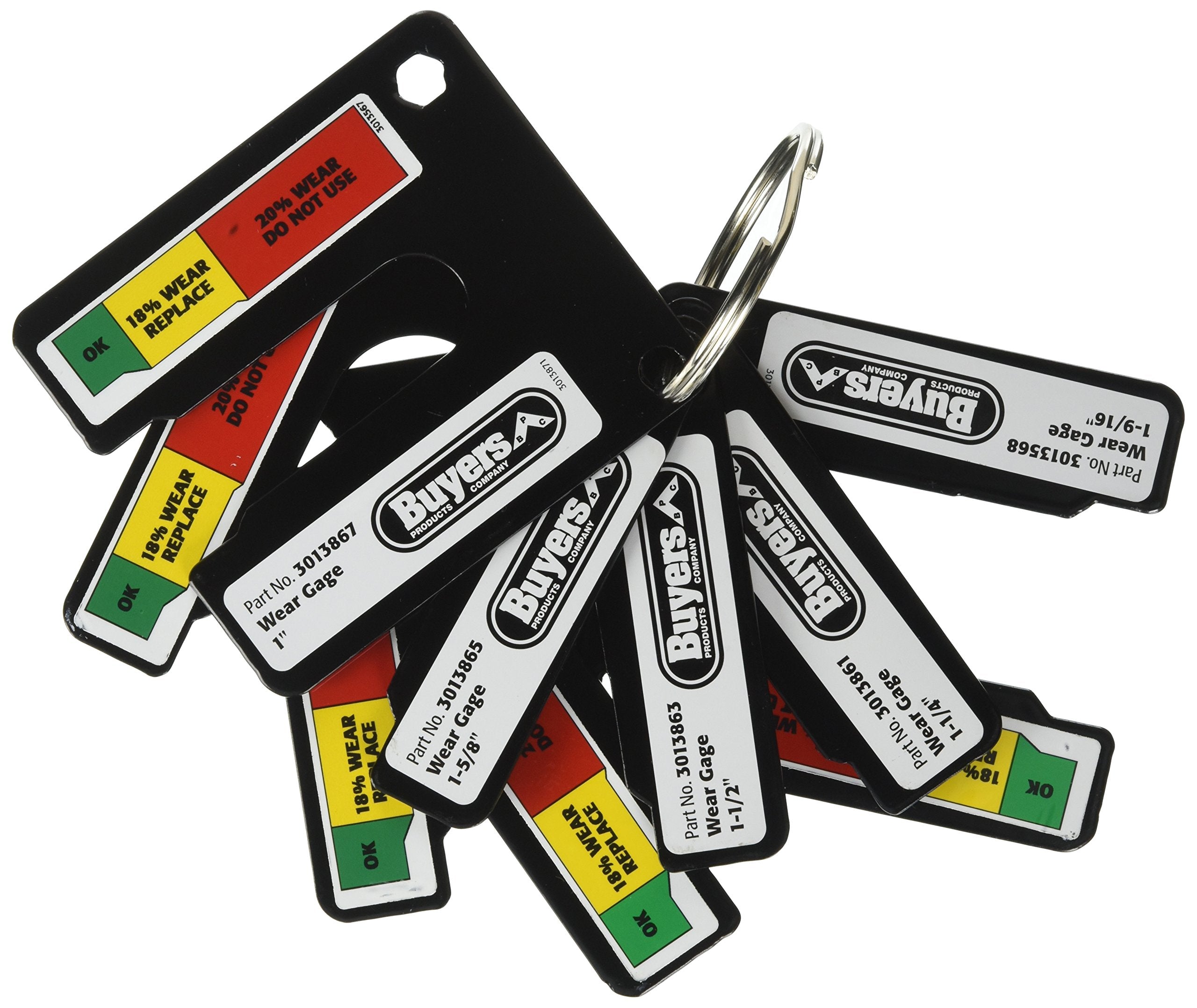 Buyers Products 3013872 Lunette Ring/Towbar Eye Wear Gauge Set - 5 Cards , Black