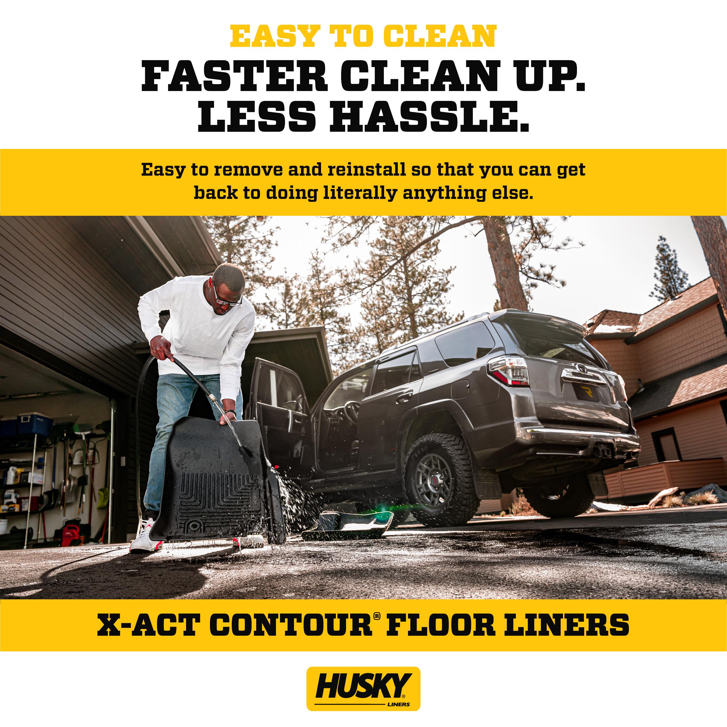 Husky Liners X-act Contour Floor Mats | Fits 2019-2024 Chevrolet Silverado & GMC Sierra 1500; 2020-2024 Chevrolet Silverado & GM