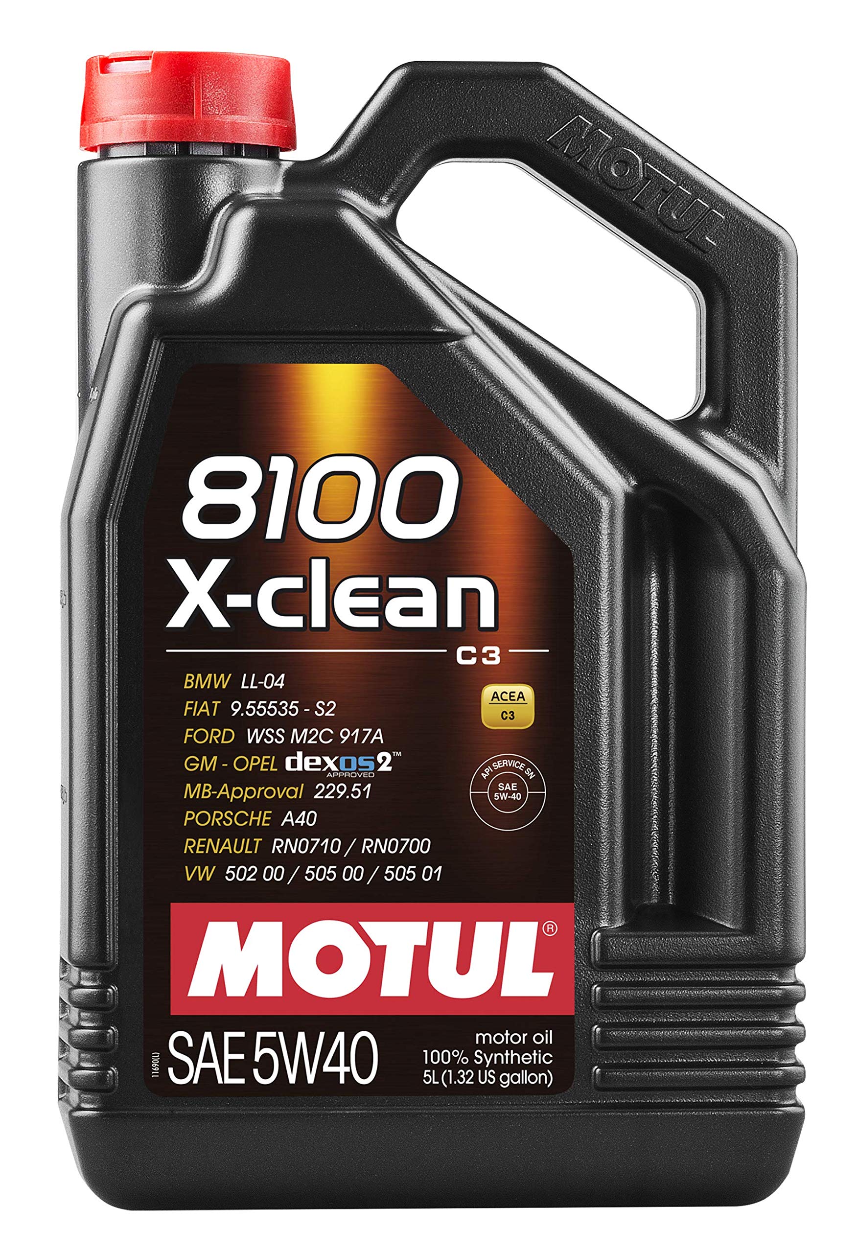Motul 8100 X-clean 5W40 Synthetic Oil 5 Liters (102051)