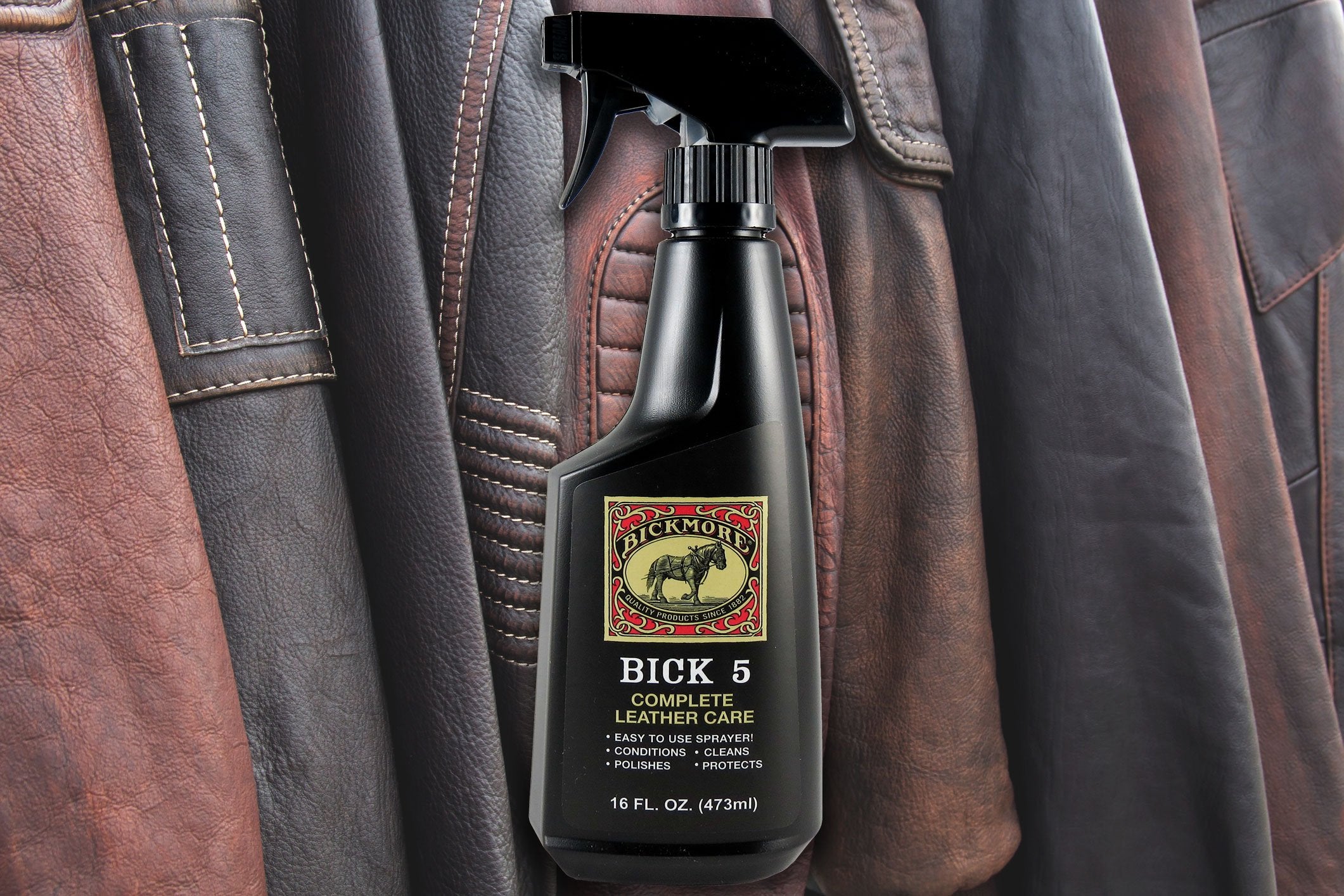 Bickmore Bick 5 Leather Cleaner & Conditioner Spray 16oz (2-Pack) - Clear, Cotton/Polyurethane