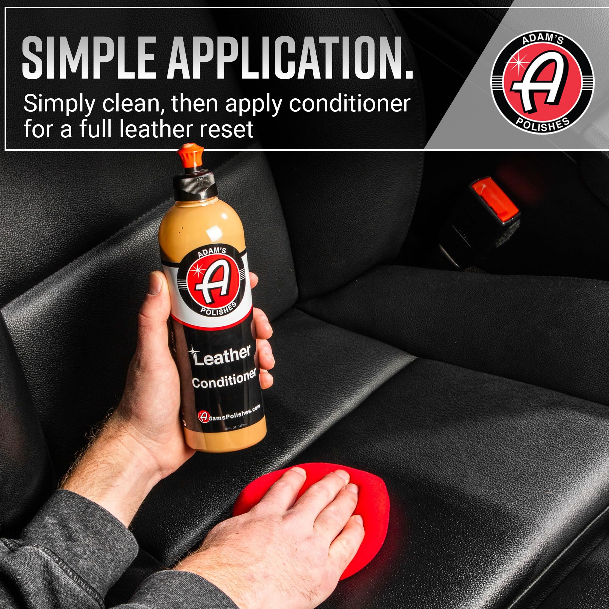 Adam's Leather Care Kit - Cleaner & Conditioner with UV Protection, Light Brown, Model LTHR-BUNDLE