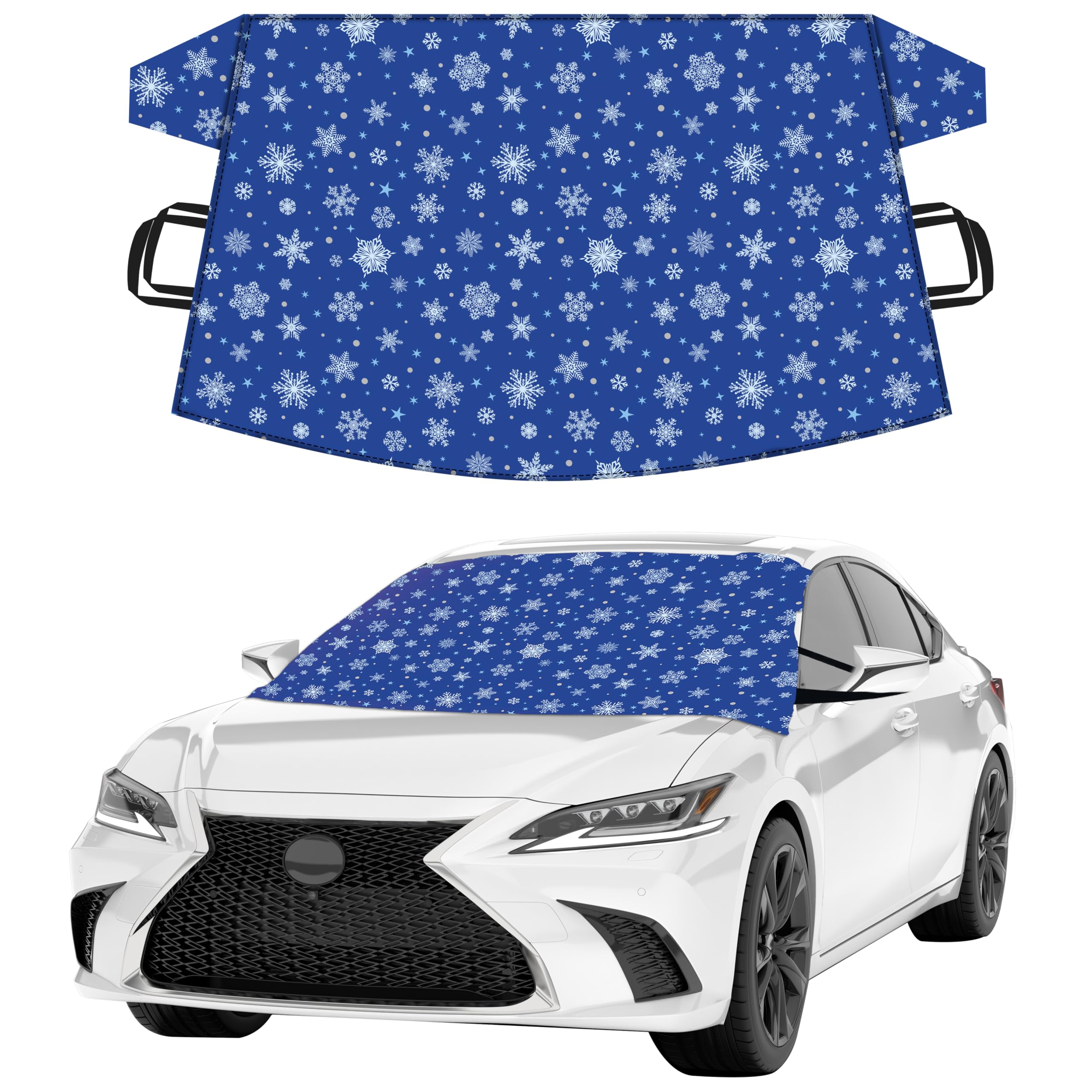 Econour Car Windshield Cover For Ice And Snow | Windshield Cover |600D Polyester Car Snow Cover |Water, Heat & Sag-Proof Car Win