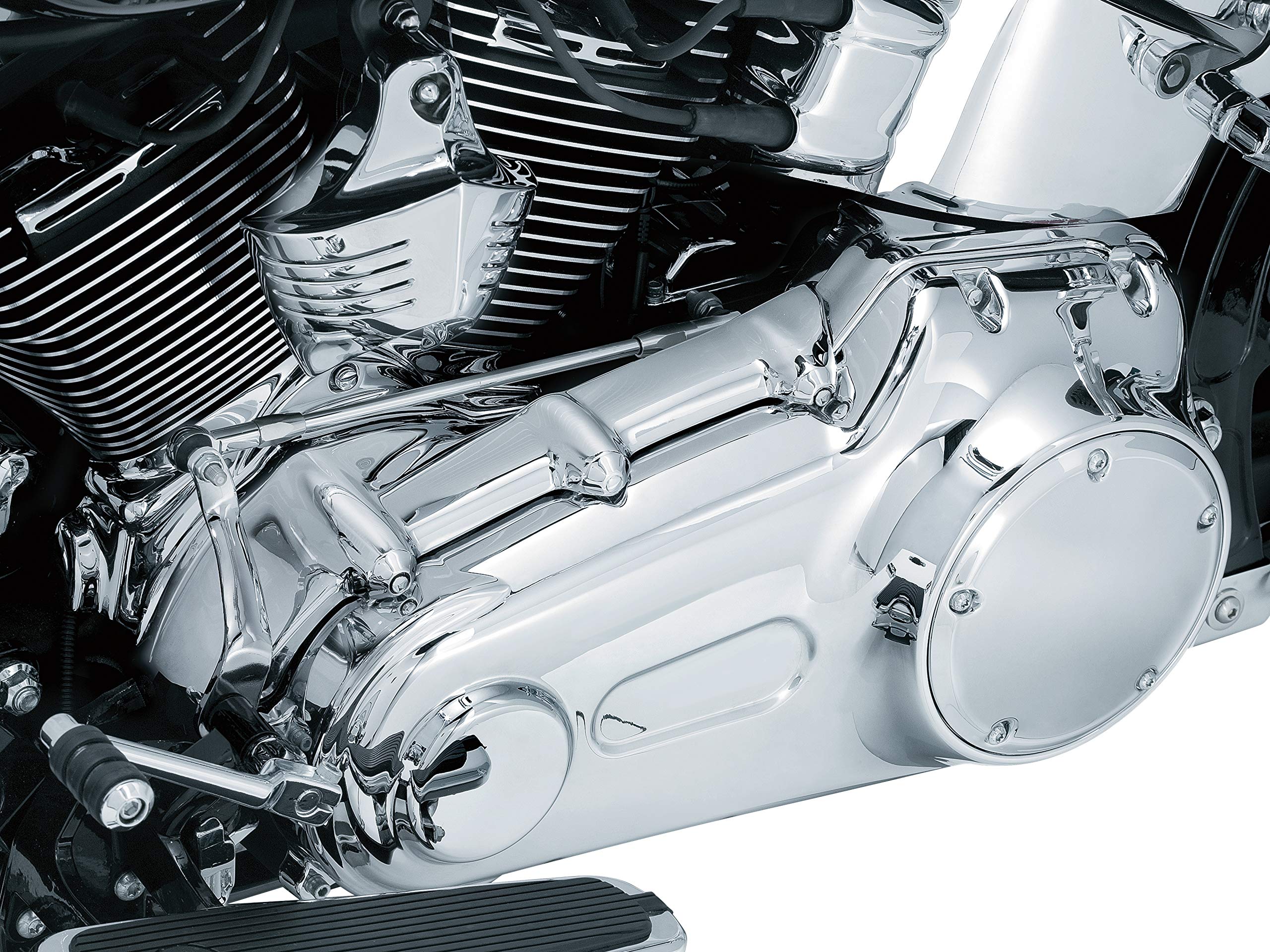 Kuryakyn 8398 Inner Primary Cover for 2007-17 Harley-Davidson Softail Motorcycles, Chrome, Standard Size