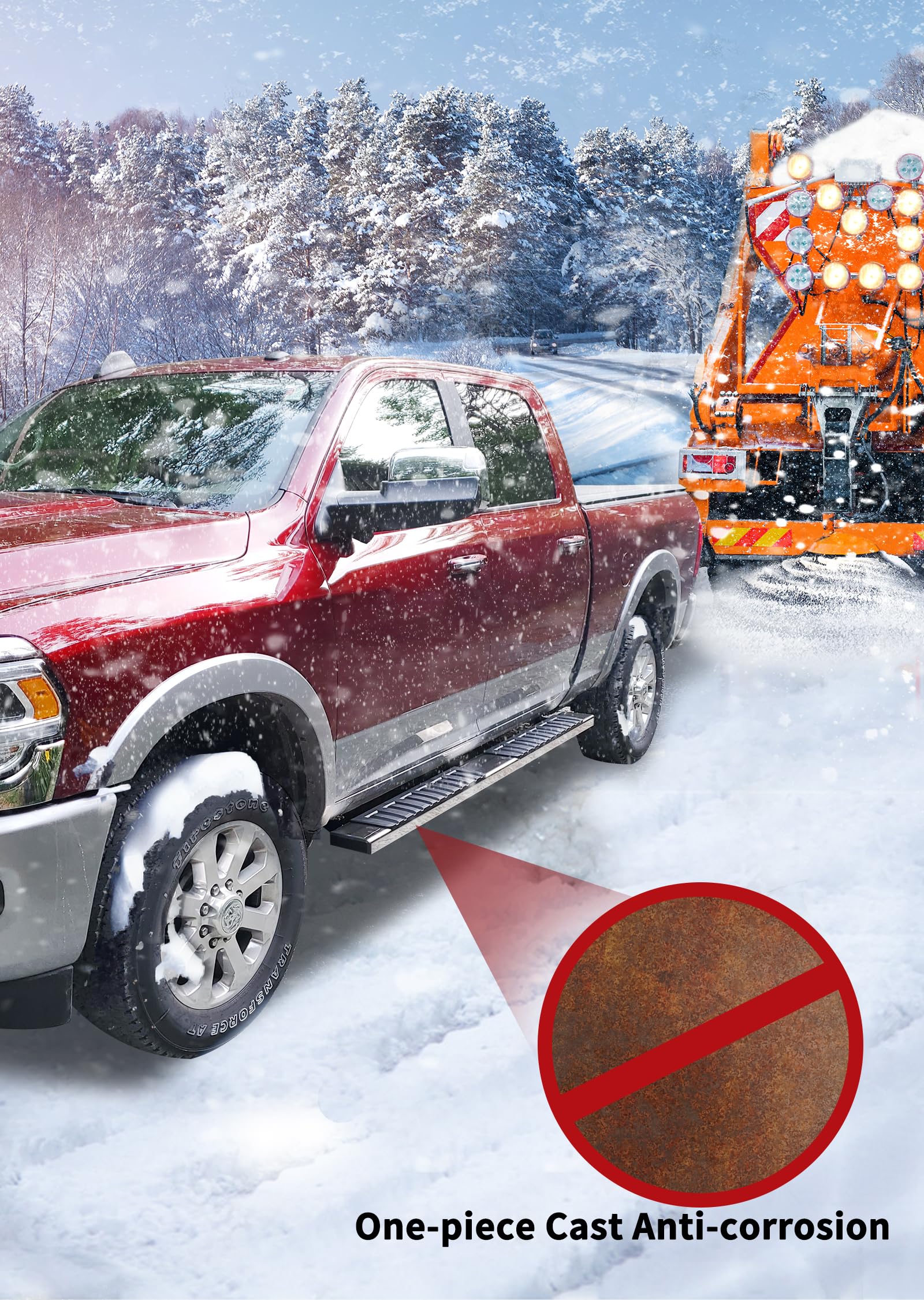 Yitamotor 6'' Stainless Steel Running Boards Side Step Nerf Bar Compatible With 2019-2025 Dodge Ram 1500 Crew Cab New Body Style
