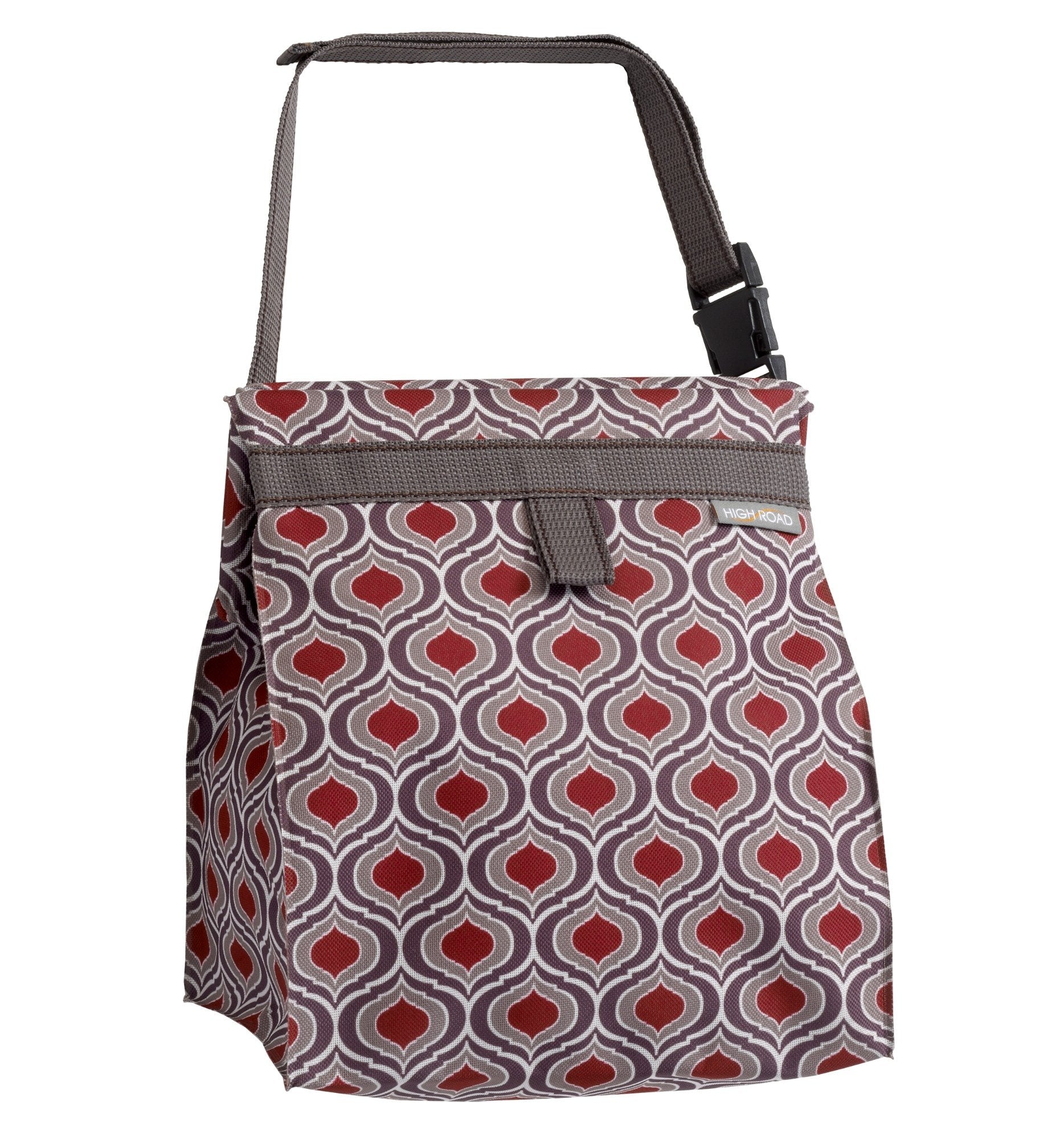 High Road TrashStash 3 Gallon Hanging Car Trash Can - Waterproof Polyester, Push-Close Cover, Sahara Color
