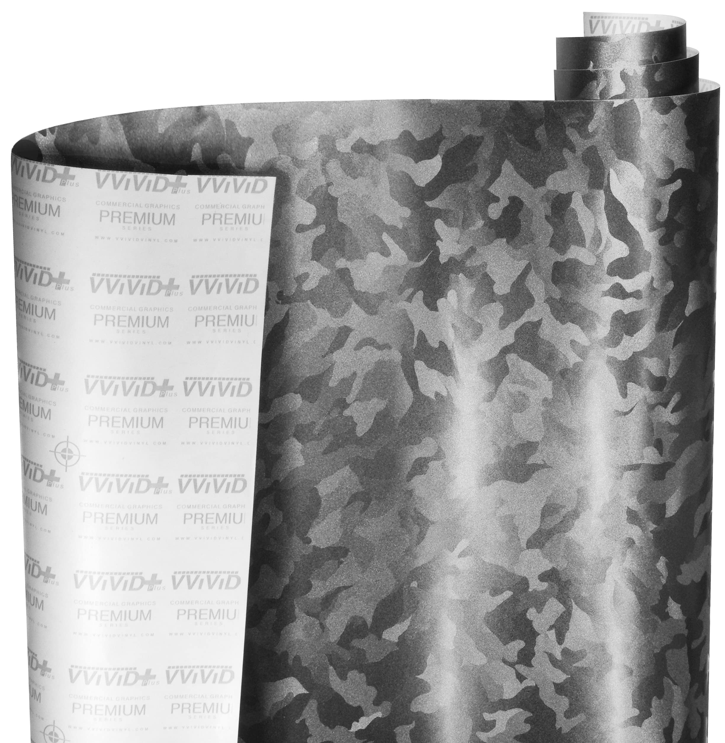 VViViD Stealth Camouflage Vinyl Wrap - 10ft x 5ft, Ghost Metal, Durable Material