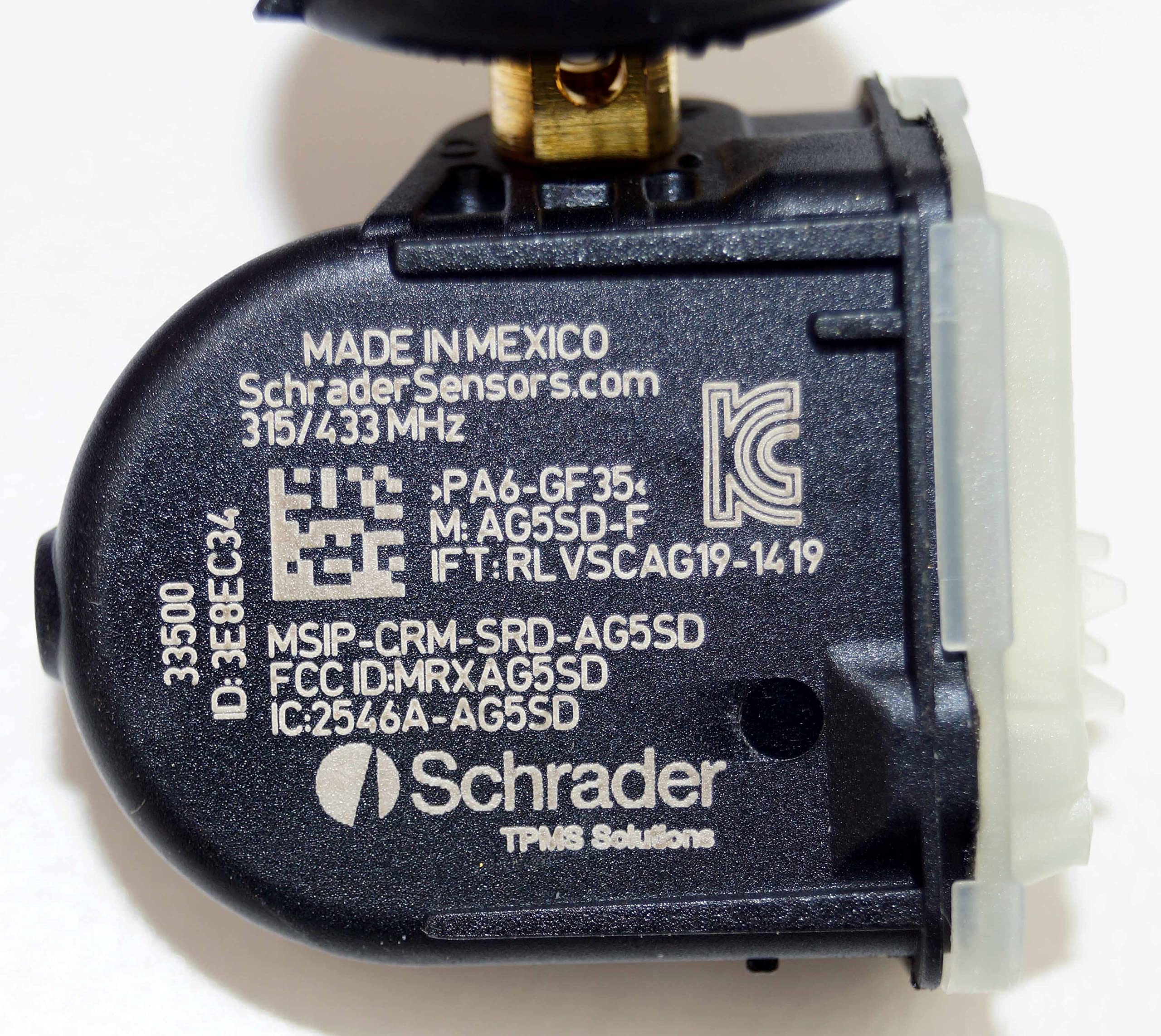 OVERSTOCKDIRECT Schrader TPMS EZ-Sensor® - 12 Pack, Programmable Fixed Angle Snap-in Valve, 314.9 MHz, 315 MHz, 433 MHz, Aluminum/R