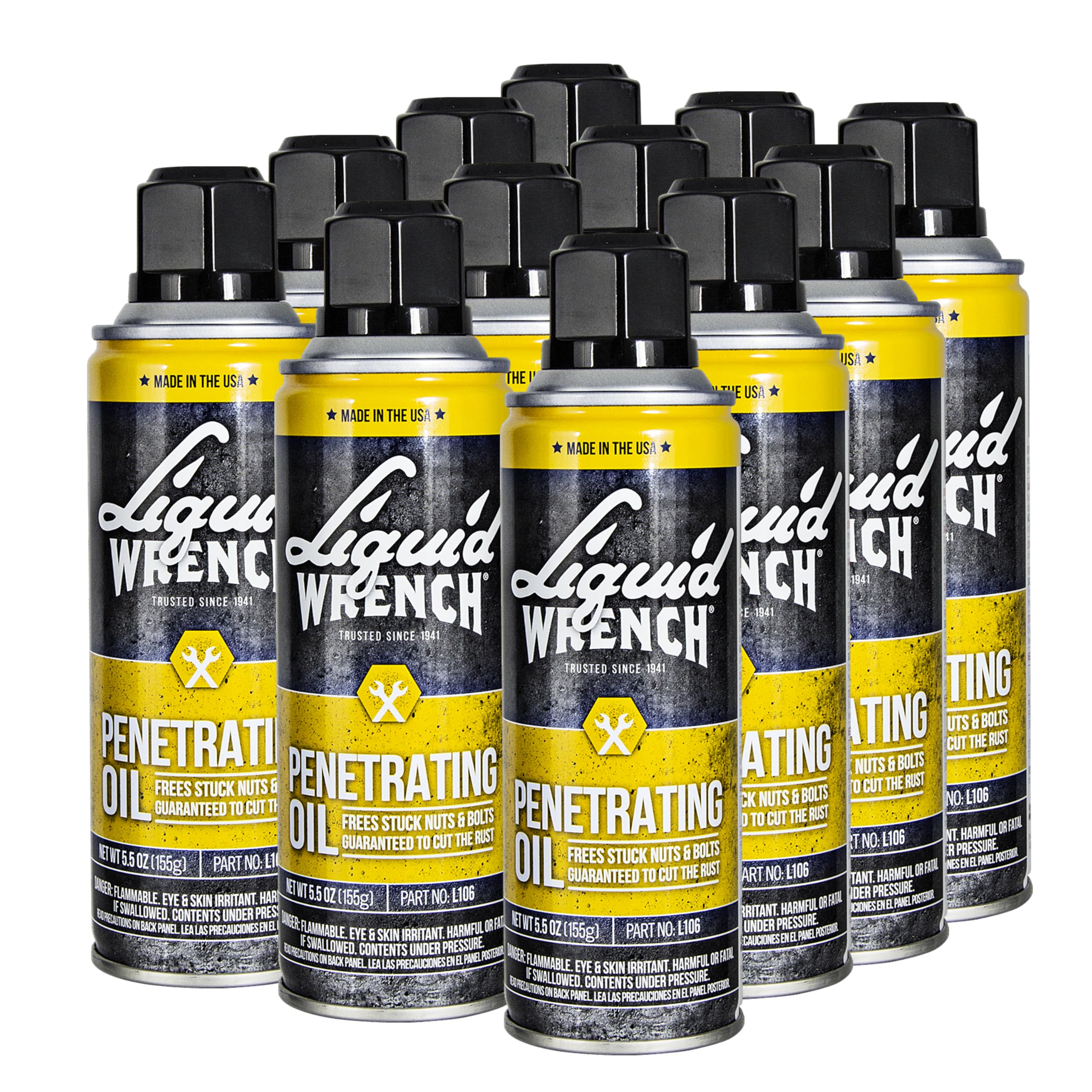Liquid Wrench L106-12PK Penetrating Oil - 5.5 oz (Case of 12) - Plastic Formula for Enhanced Lubrication and Penetration