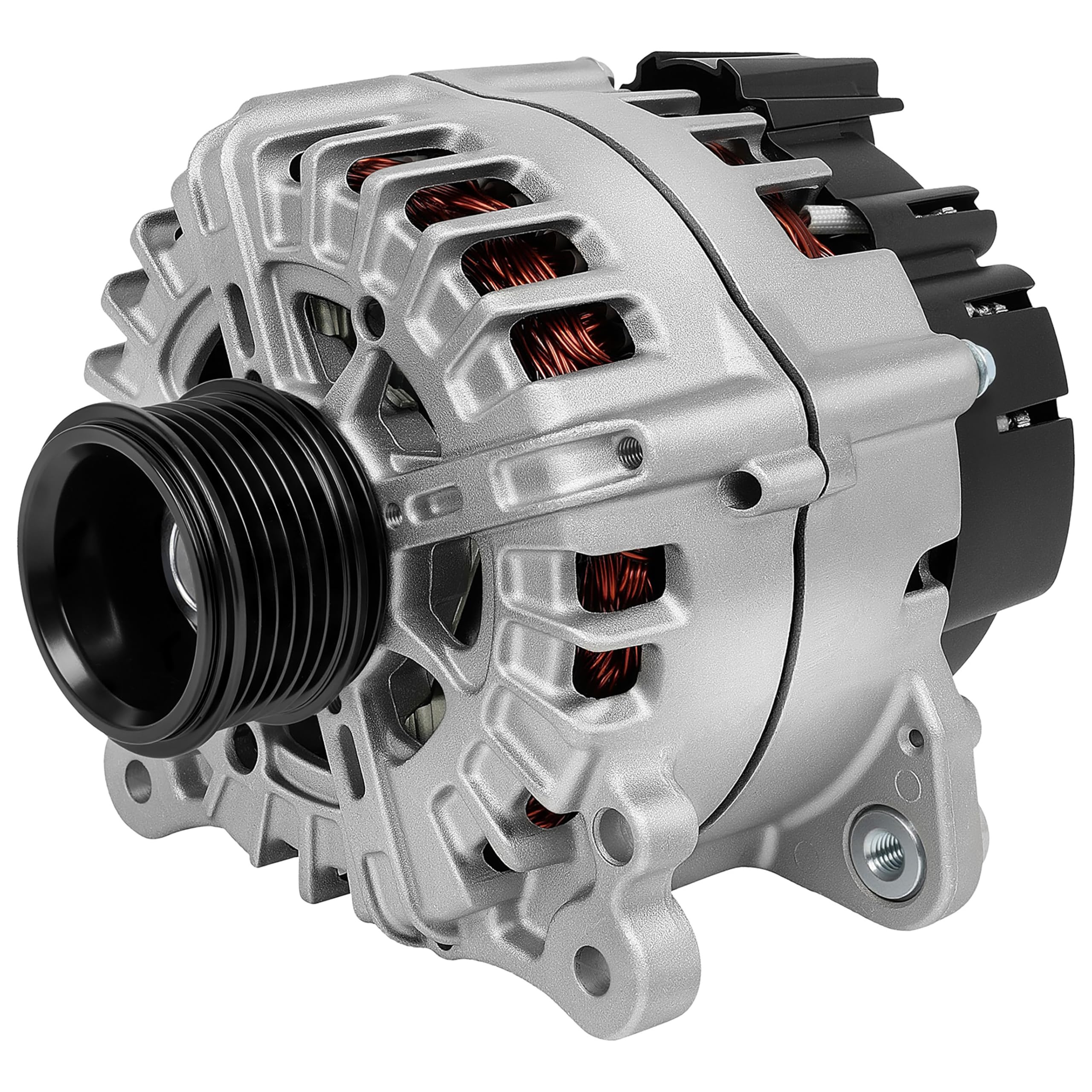 SCITOO Alternator Fits for Audi for Q7 3.0L 2013 2014 2015 11821 12V 220Amp High-output CW 6 Groove Pulley IR IF FG23S065 06E903