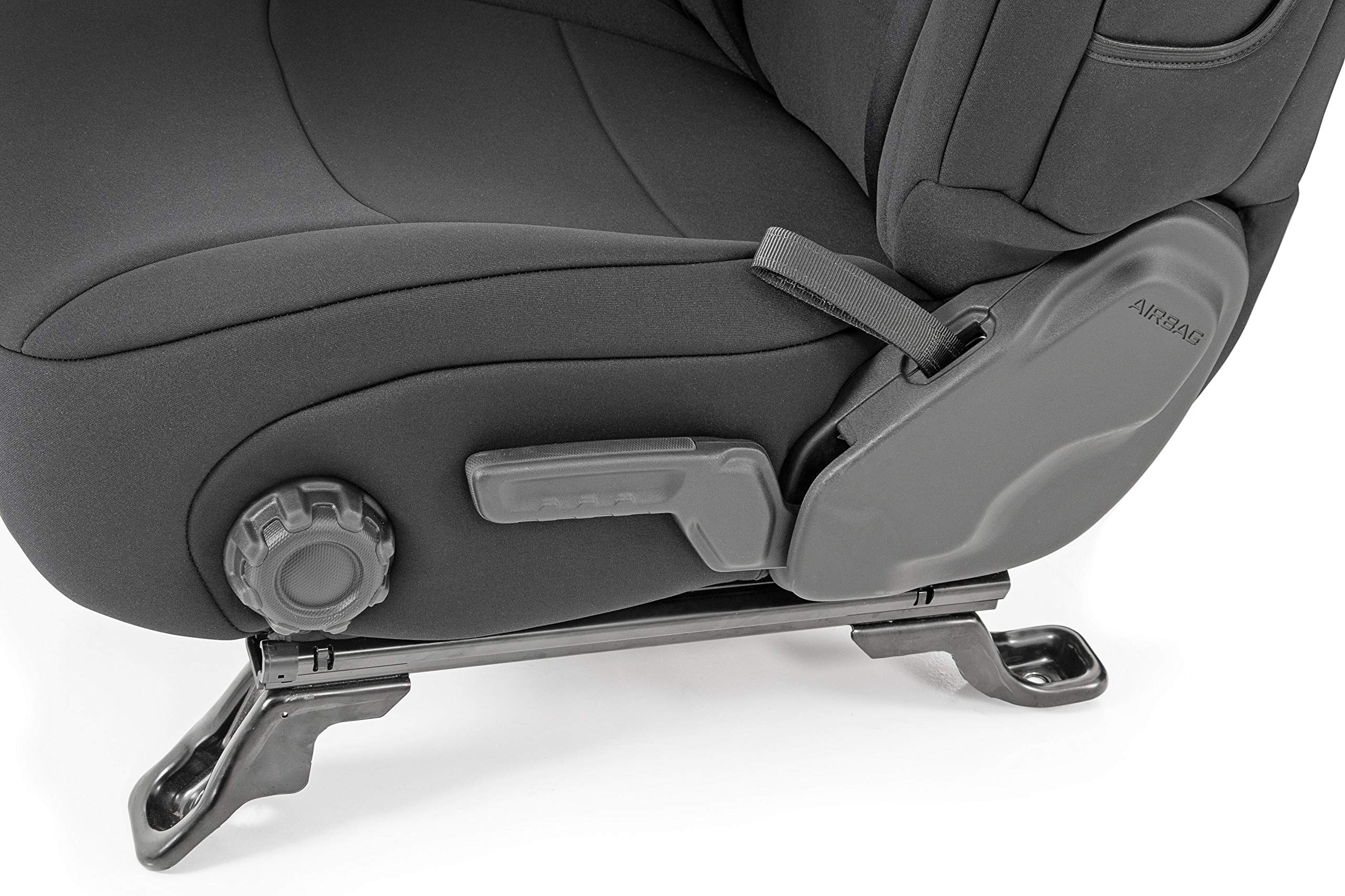 Rough Country Neoprene Seat Covers for Jeep Wrangler JL 4-Door (2018-2024) w/No Rear Arm Rest - Waterproof & UV Resistant, Foam