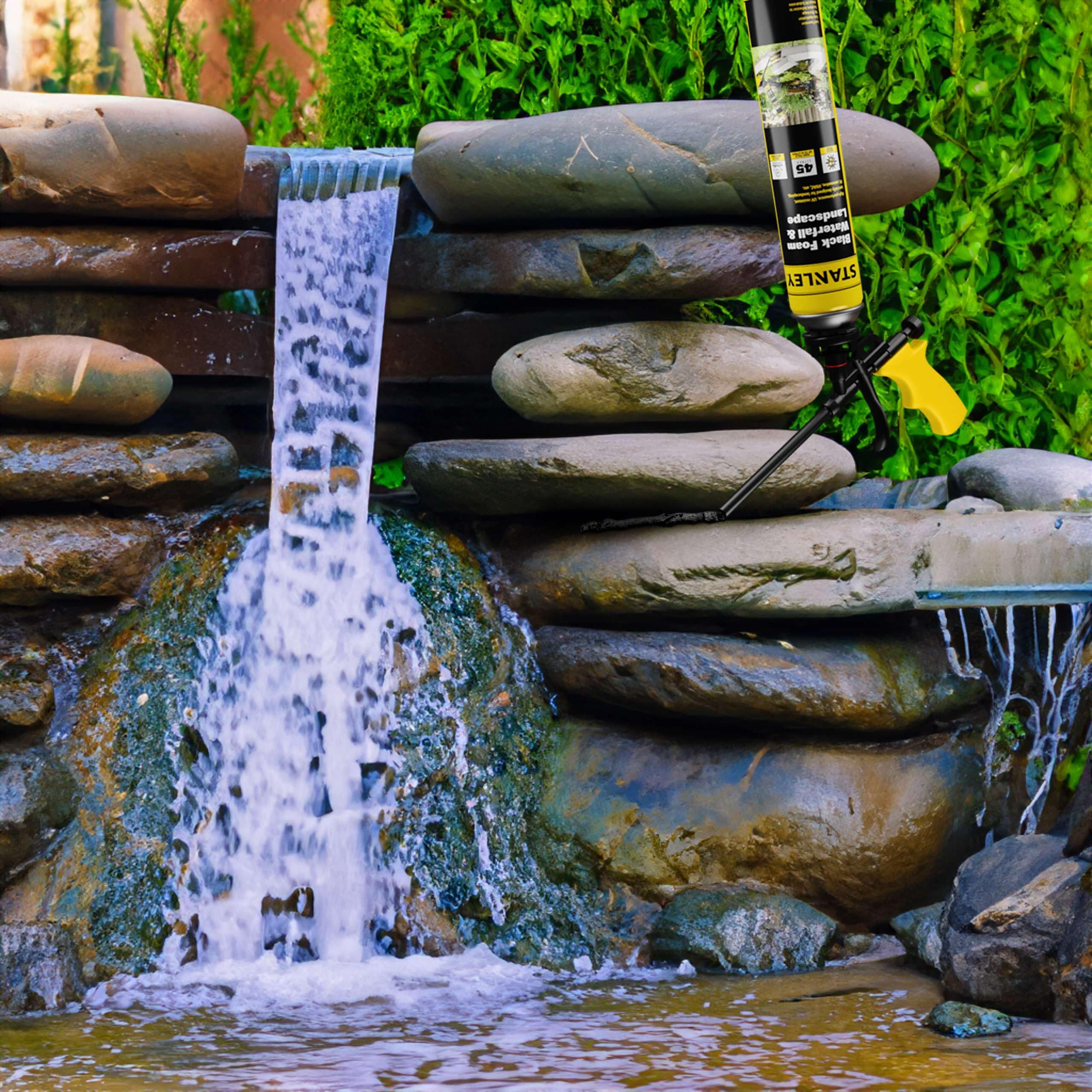 STANLEY Black Spray Foam Pro - 24 oz Expanding Foam Sealant, Waterproof, UV Resistant, Strong Adhesion for RV & Automotive