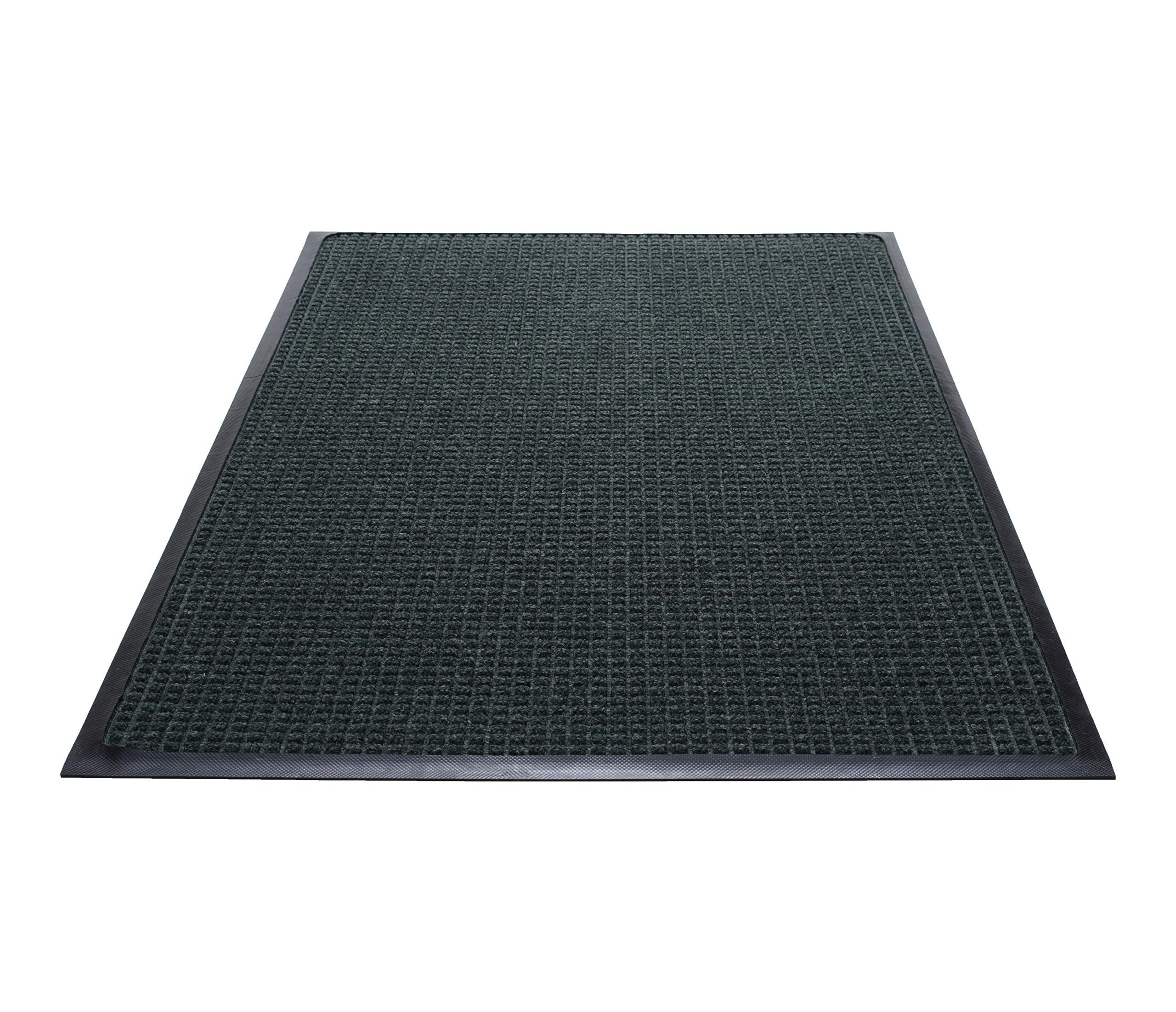 Guardian WaterGuard Indoor/Outdoor Wiper Scraper Floor Mat, Rubber/Nylon, 3'x4', Green