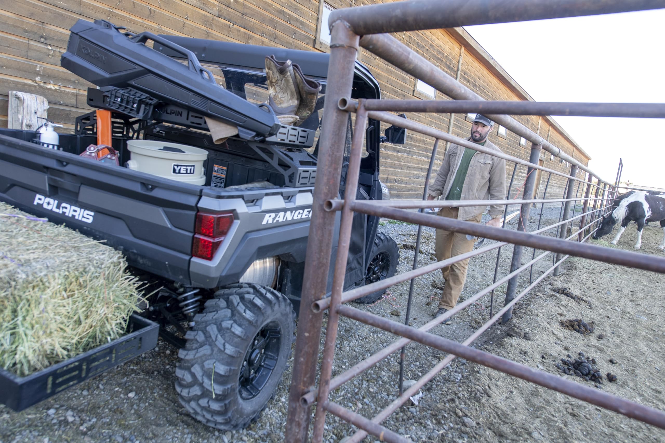 Kolpin UTV Overbed Cargo Rack, Full Size, Metal, Black, Model 53450