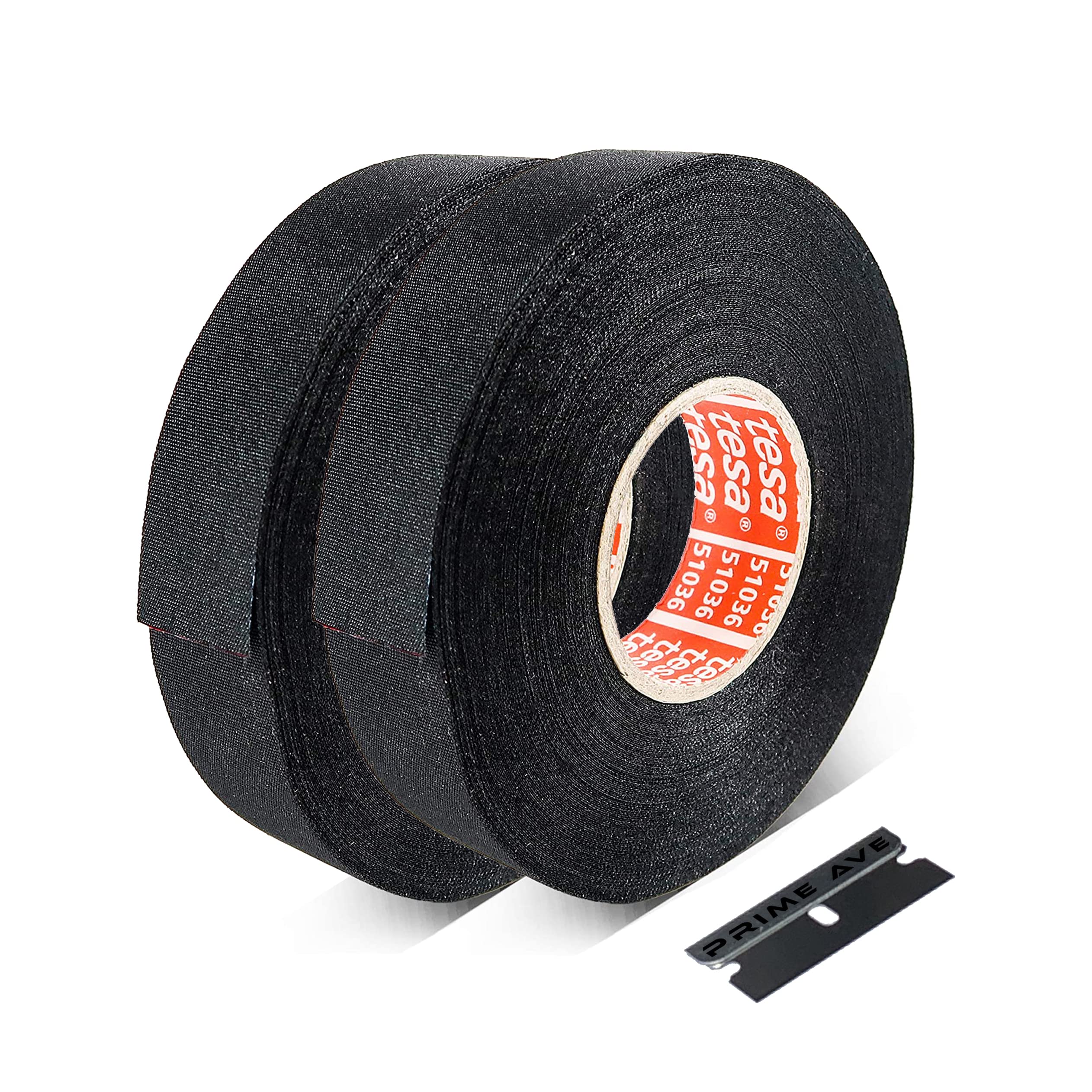 Prime Ave Razor + (2) Tesa 51036 High Heat Electrical Tape for Wire Harness, Cables for Automotive Engine, Protect Against High 