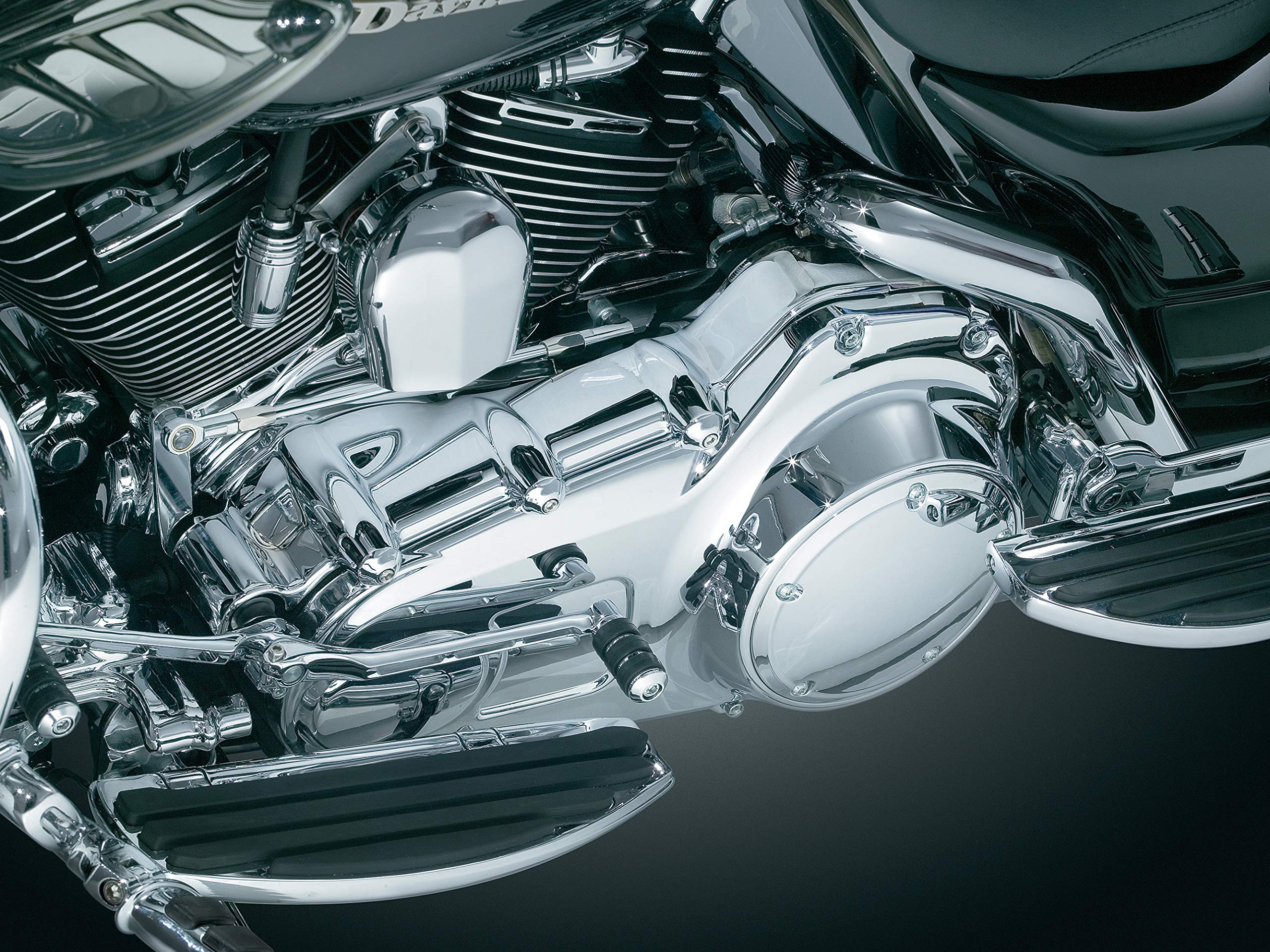 Kuryakyn 8397 Inner Primary Cover for 2007-08 Harley-Davidson Touring Motorcycles, Chrome, Standard Size