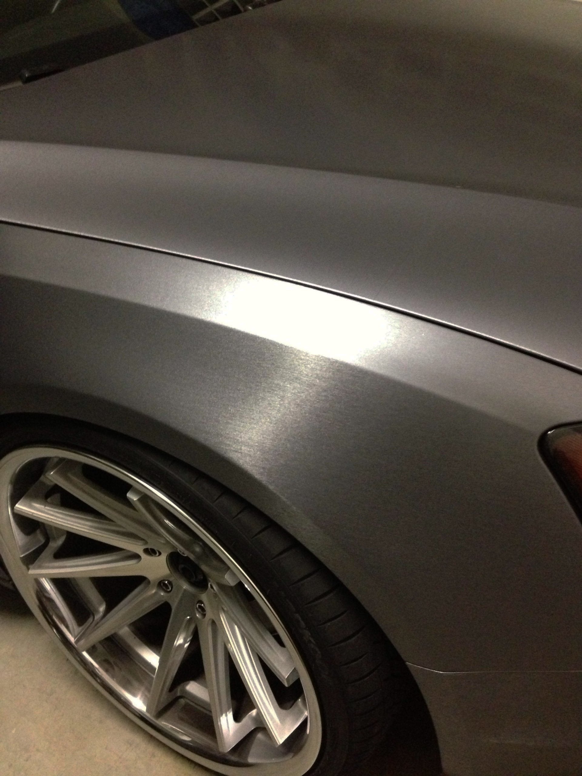 Vvivid Xpo Gunmetal Grey Brushed Metallic Steel Vinyl Wrap Roll With Air Release Technology (50 Feet X 5 Feet (Full Car Wrap Rol