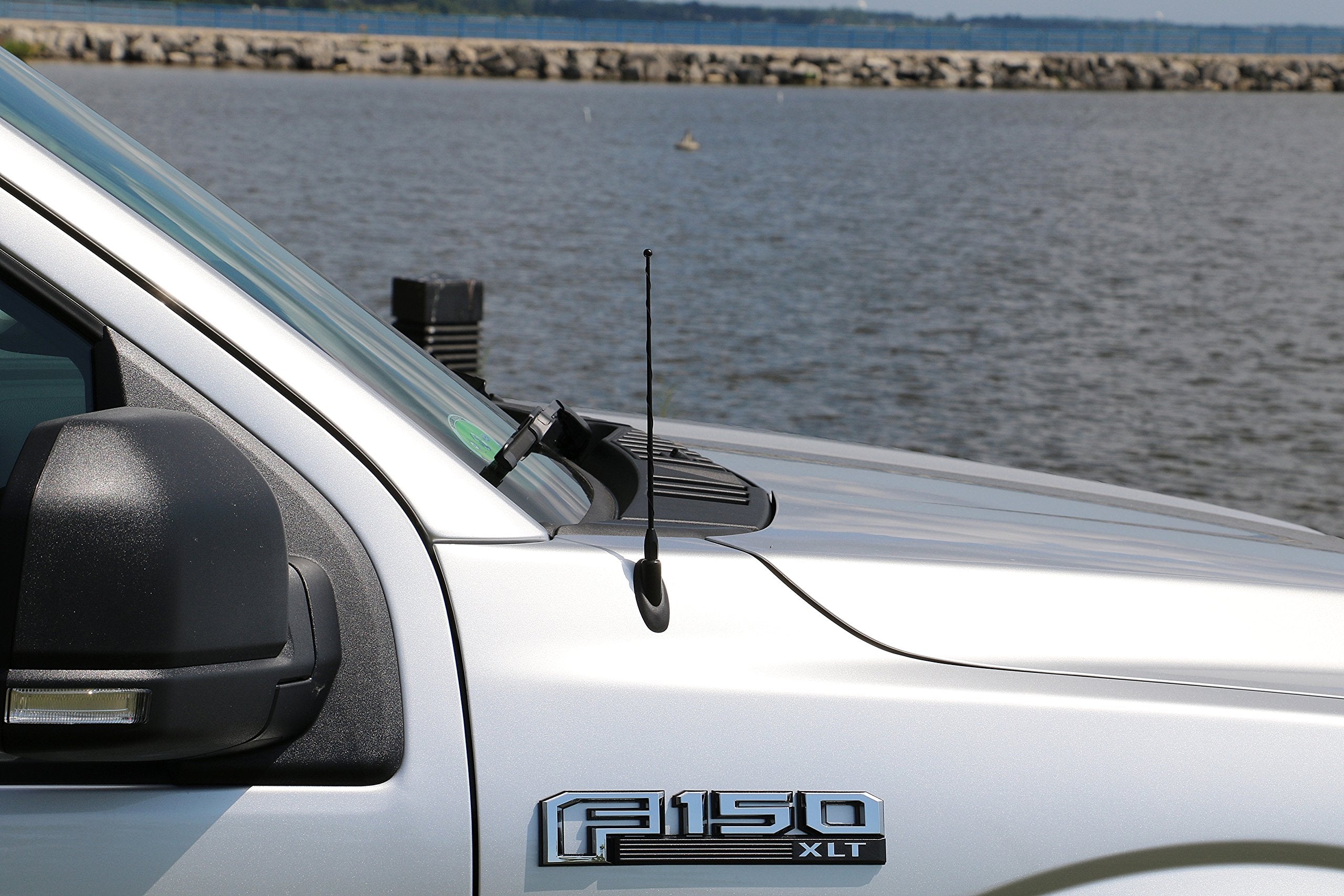 Antennamastsrus - 7 Inch Black Short Antenna Is Compatible With Toyota Tacoma (1995-2015) - Spiral Wind Noise Cancellation - Spring Steel Construction - Stainless Steel Threading