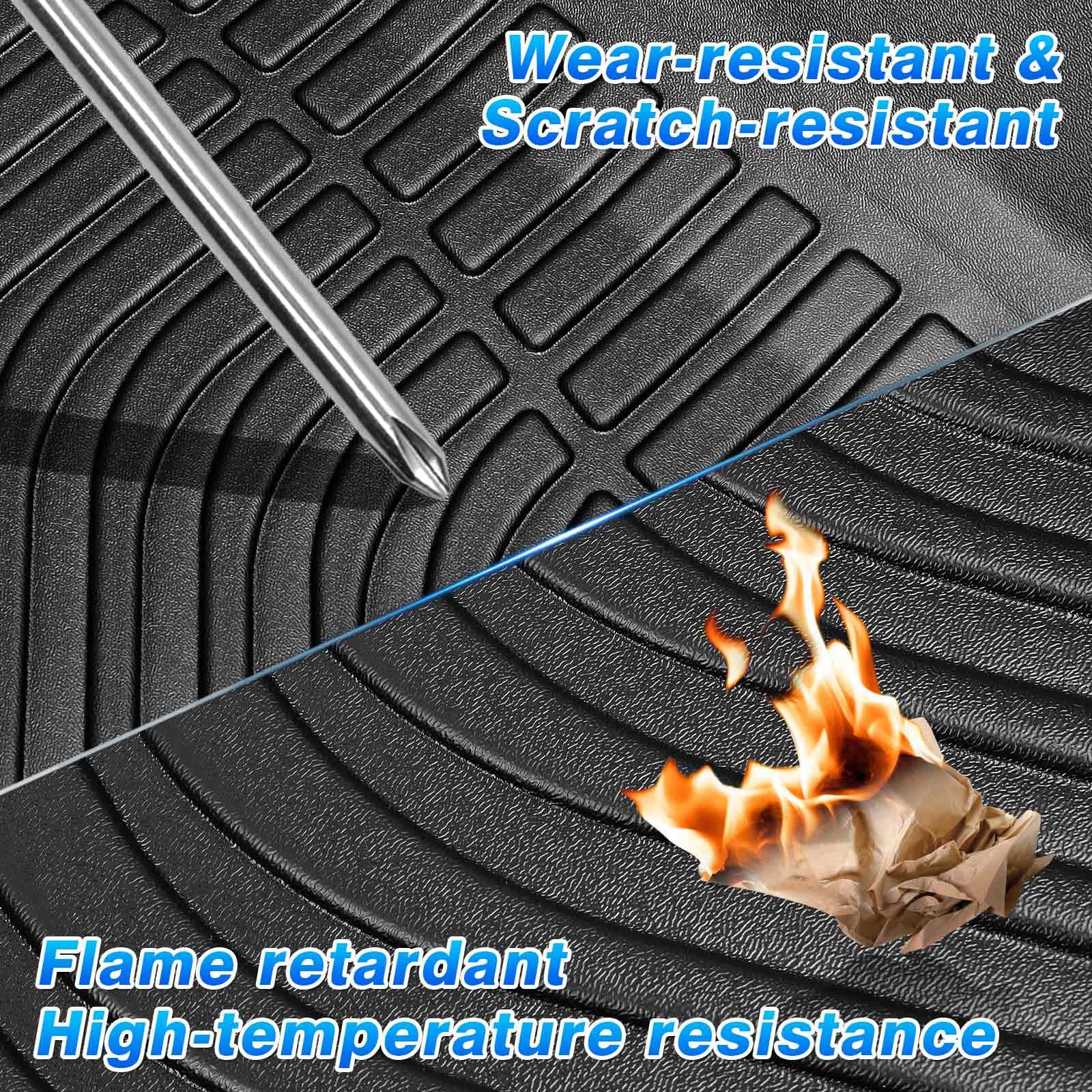 Cartist Floor Mats Custom Fit For 2018-2023 2024 Volkswagen Vw Atlas With 2Nd Row Bench Seat (Only For 7 Seats) Without Fender P