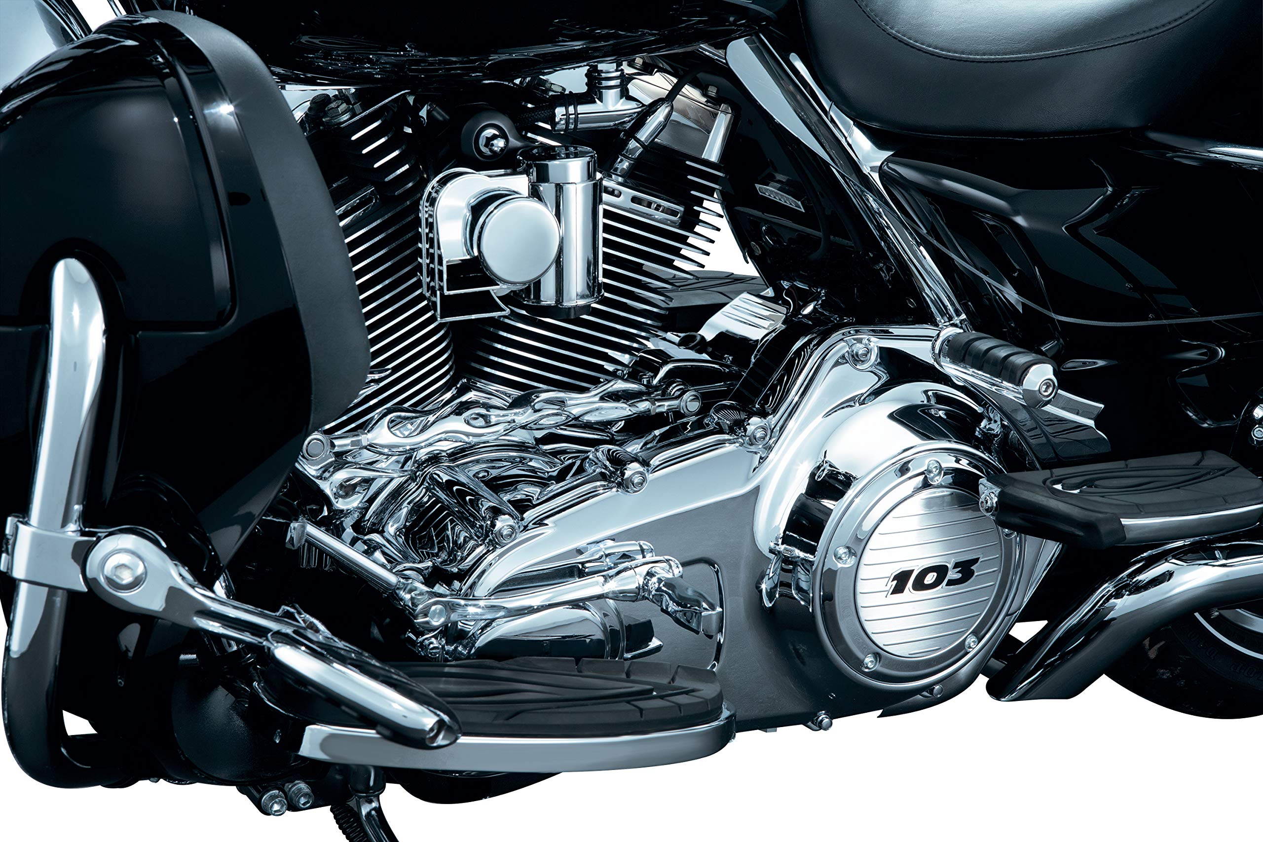 Kuryakyn 8397 Inner Primary Cover for 2007-08 Harley-Davidson Touring Motorcycles, Chrome, Standard Size