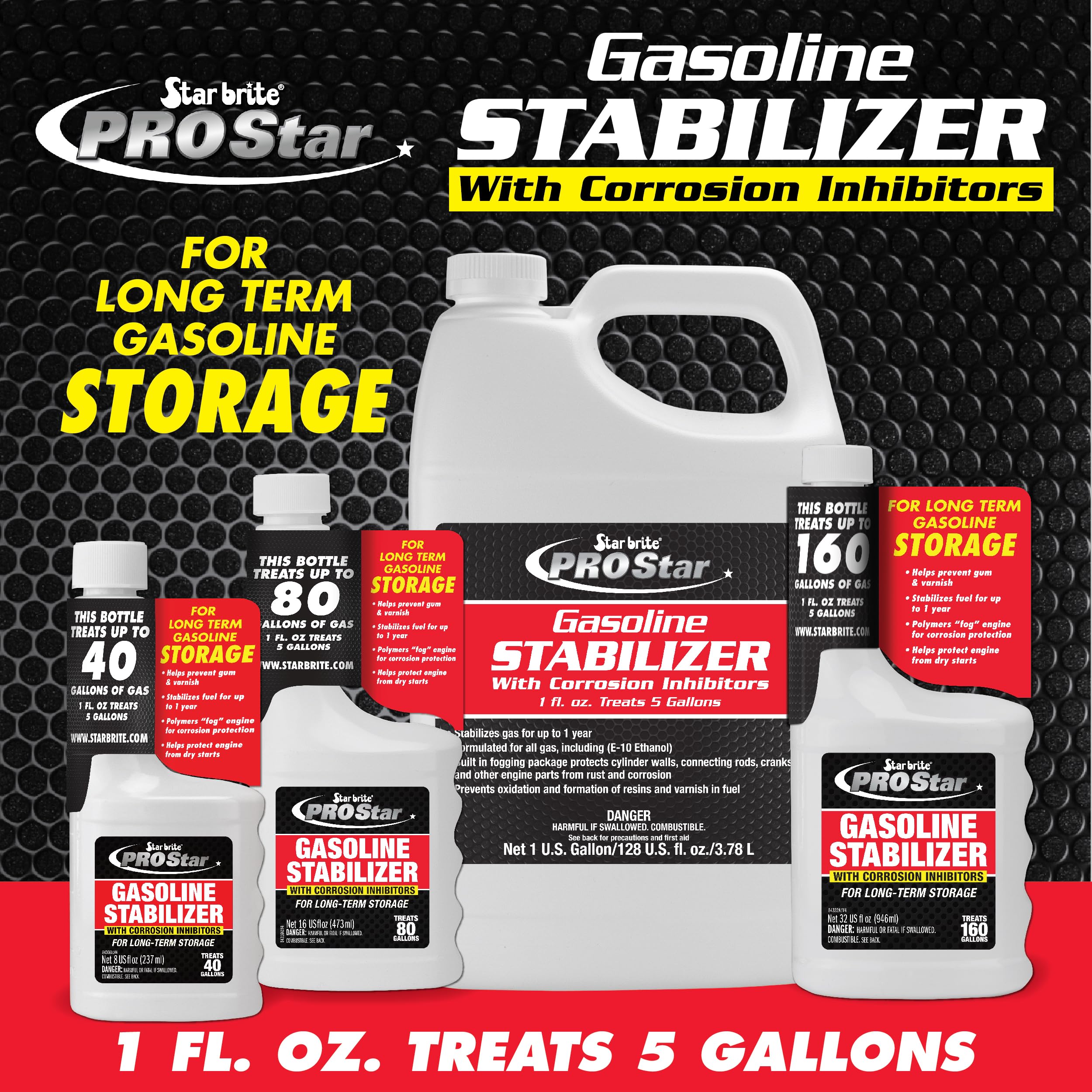 Star Brite 084300 Ez Store Ez Start Gas Storage Additive - 1 Gallon