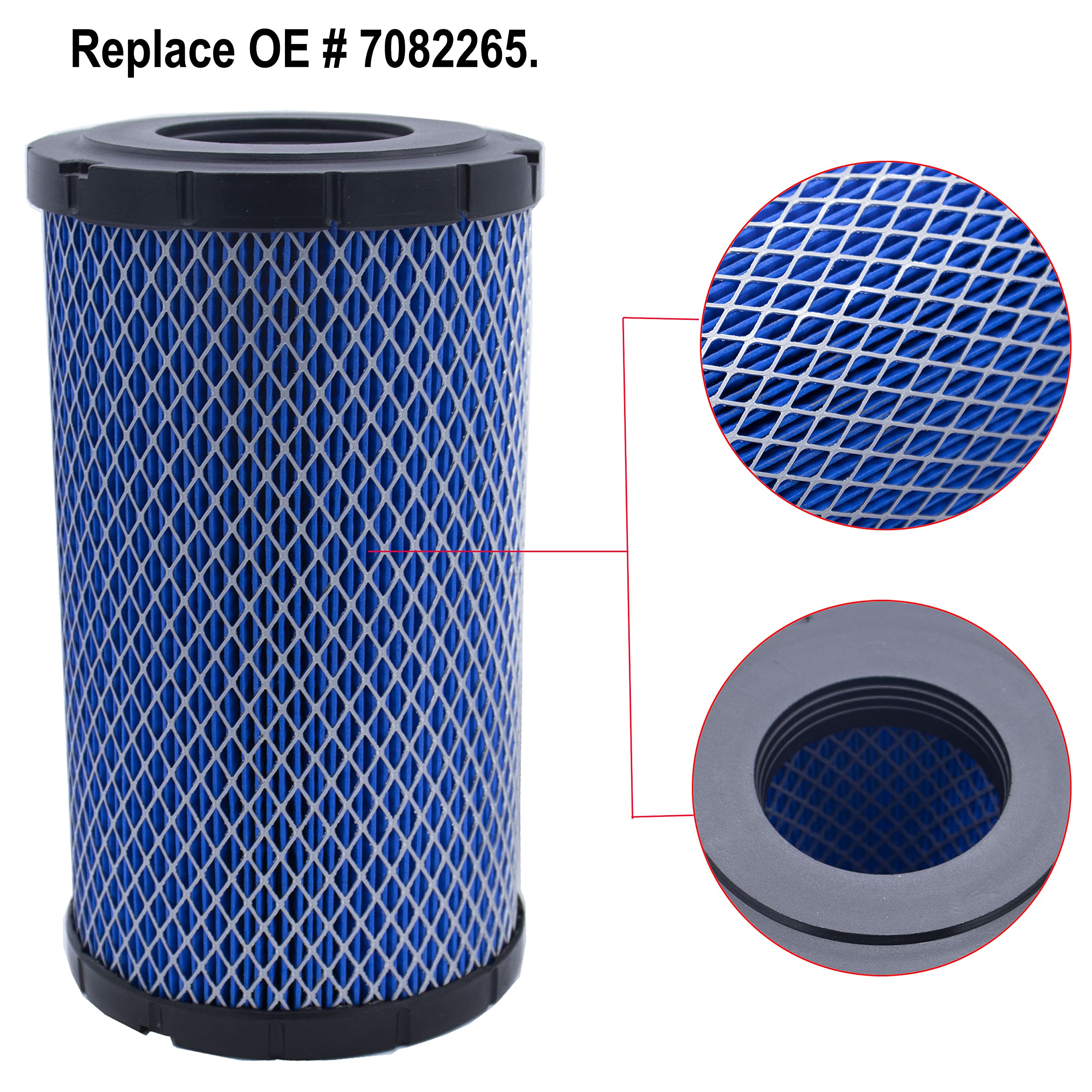 MOCW Air Filter for Polaris Ranger 1000 XP 1000, Blue, Paper, Fits 2018-2023 Models, 2 Pcs