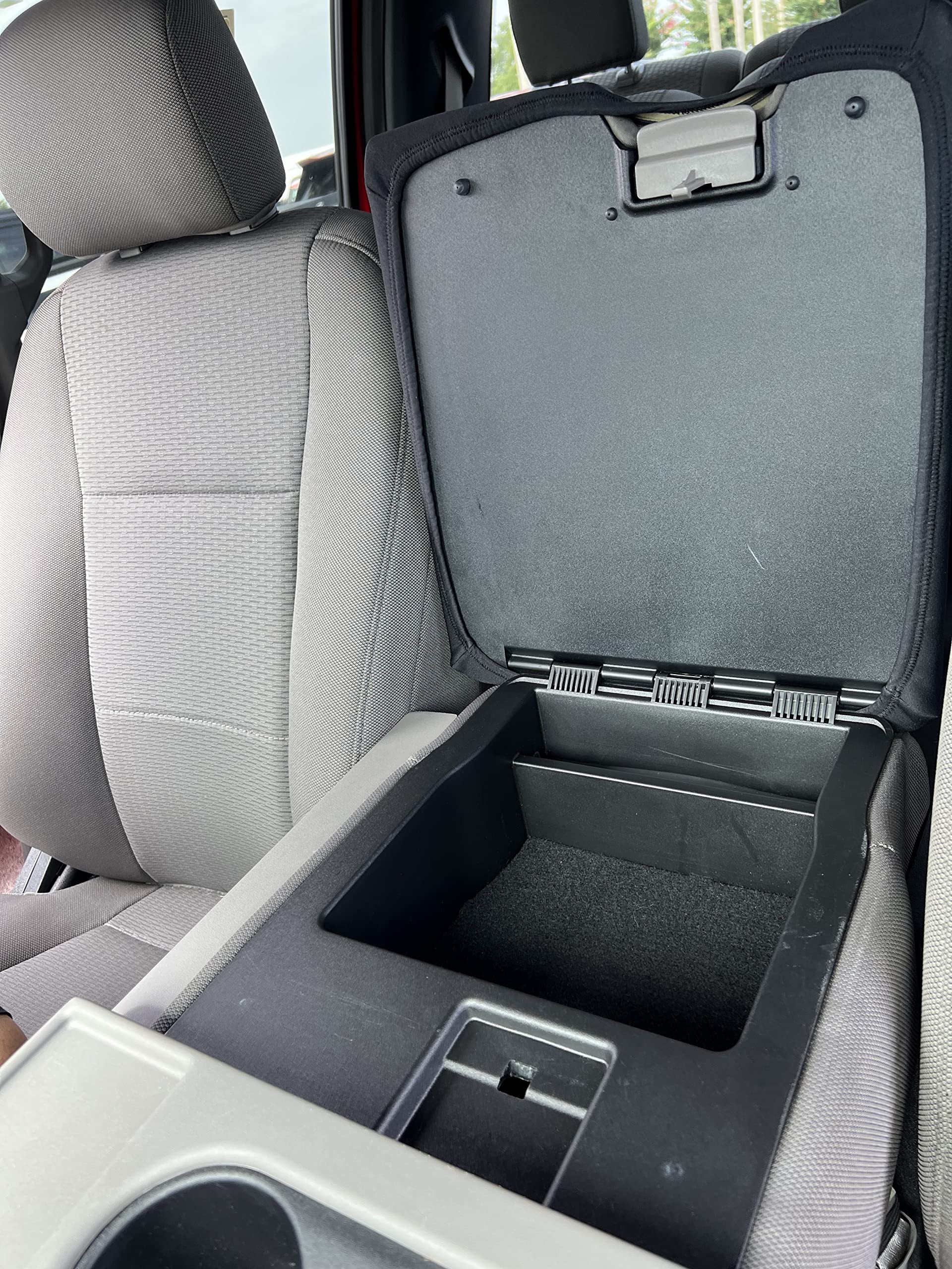Car Console Covers Plus Made In Usa For Ford F150 F250 2014-2025 With 40/20/40 Jump Seat Neoprene Auto Armrest Center Console Co