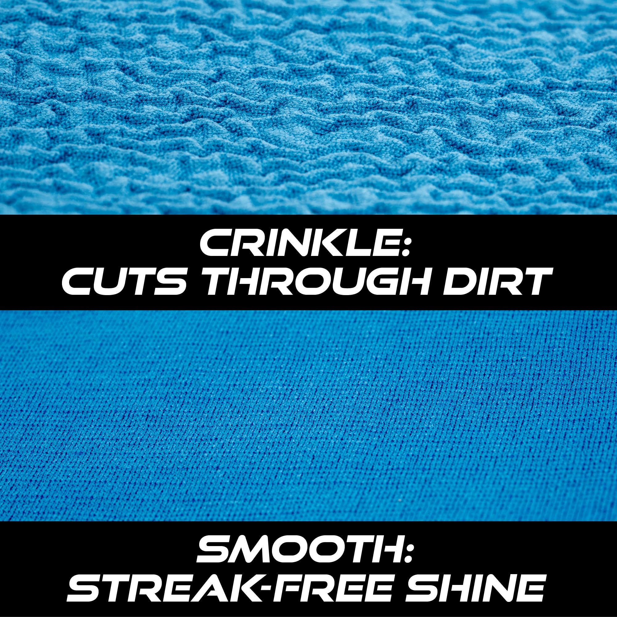VIKING Microfiber Cleaning Cloths 2 Pack - 16x16 inch Glass Towels, Blue, Ideal for Car Detailing and Home Use, Model 213301