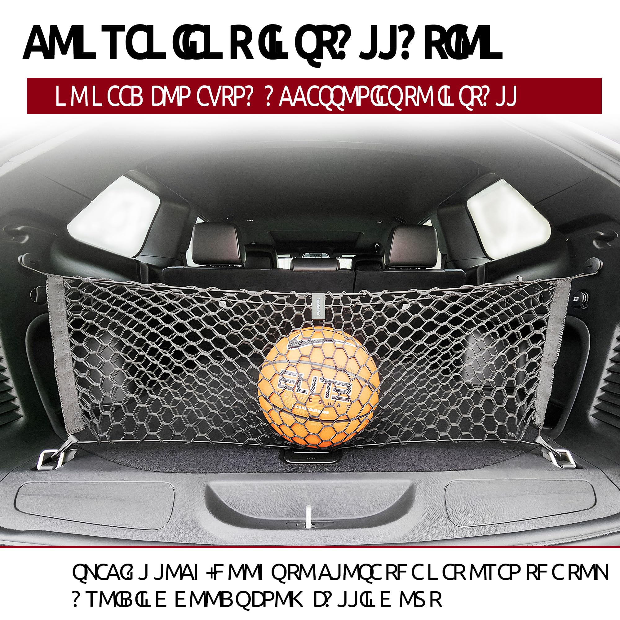 TN TrunkNets Envelope Style Trunk Mesh Cargo Net for Jeep Grand Cherokee 2011-2025, Black, Rubber Material, Premium Storage Organizer