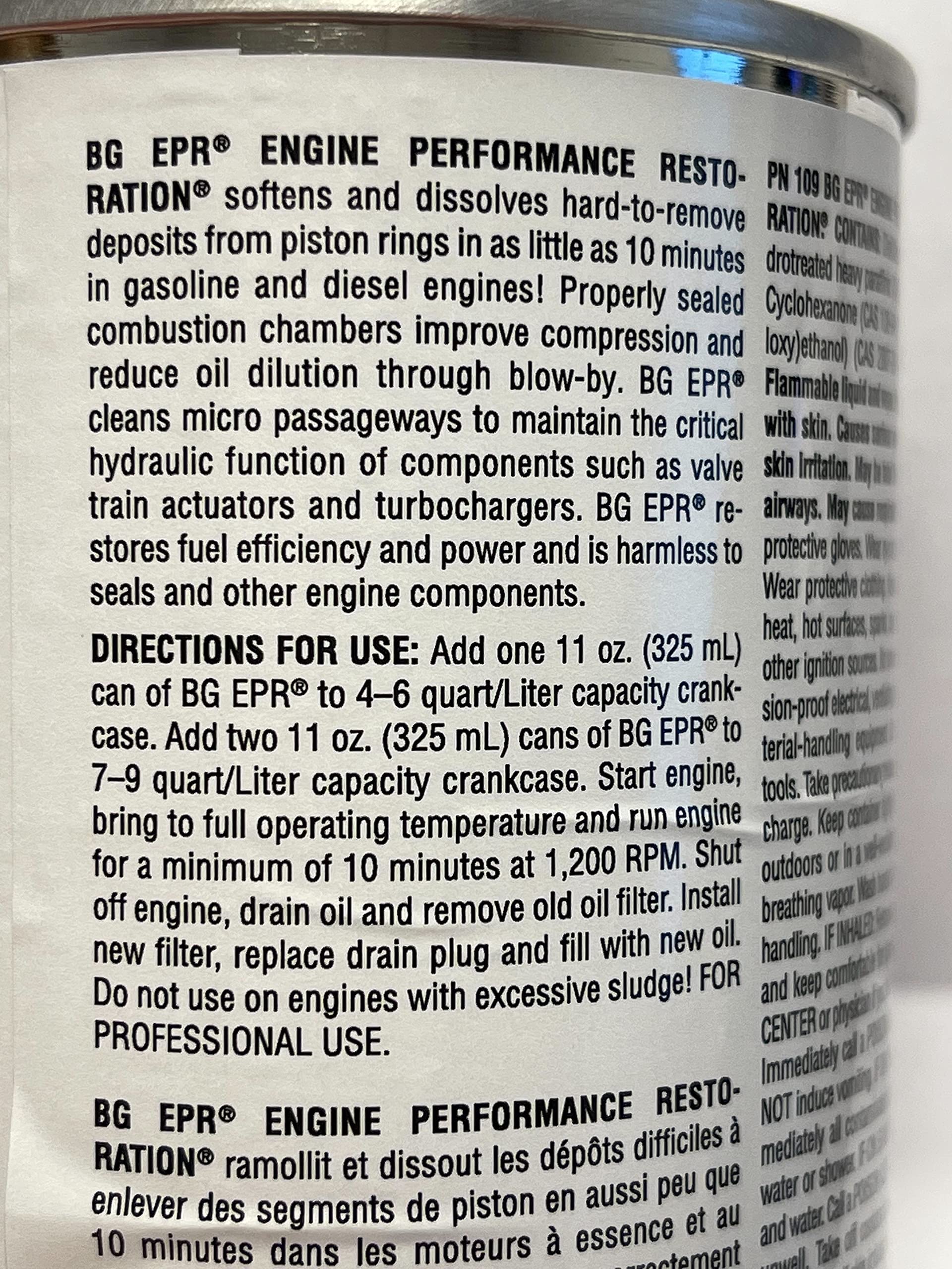 BG Compression Engine Performance Restore EPR - 11 Fl Oz (Pack of 1)