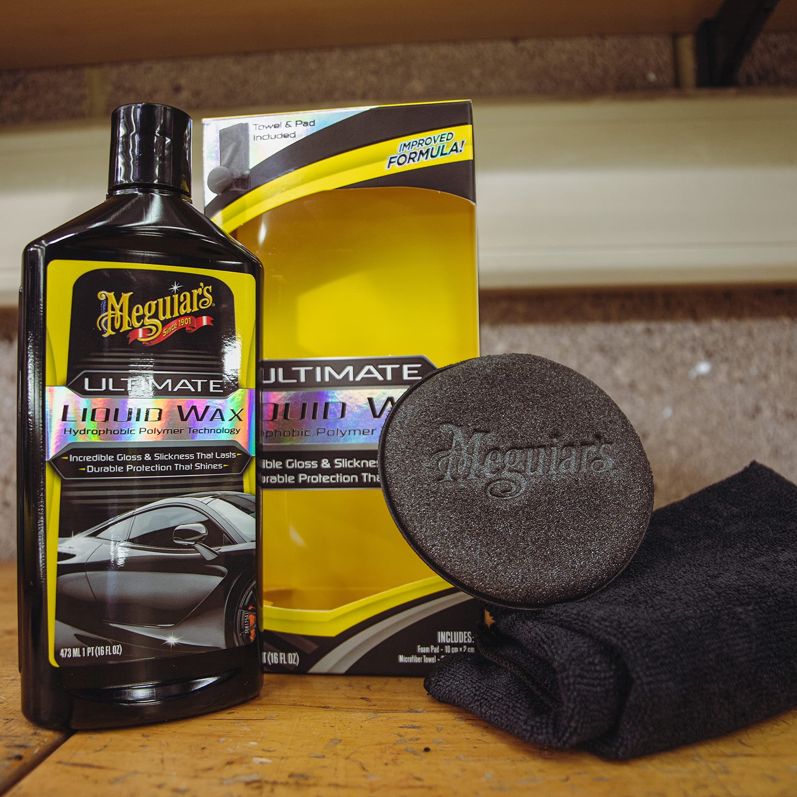 Meguiar's Ultimate Liquid Wax 473ml - G210516EU, Incredible Gloss & Slickness, 16 Fl Oz