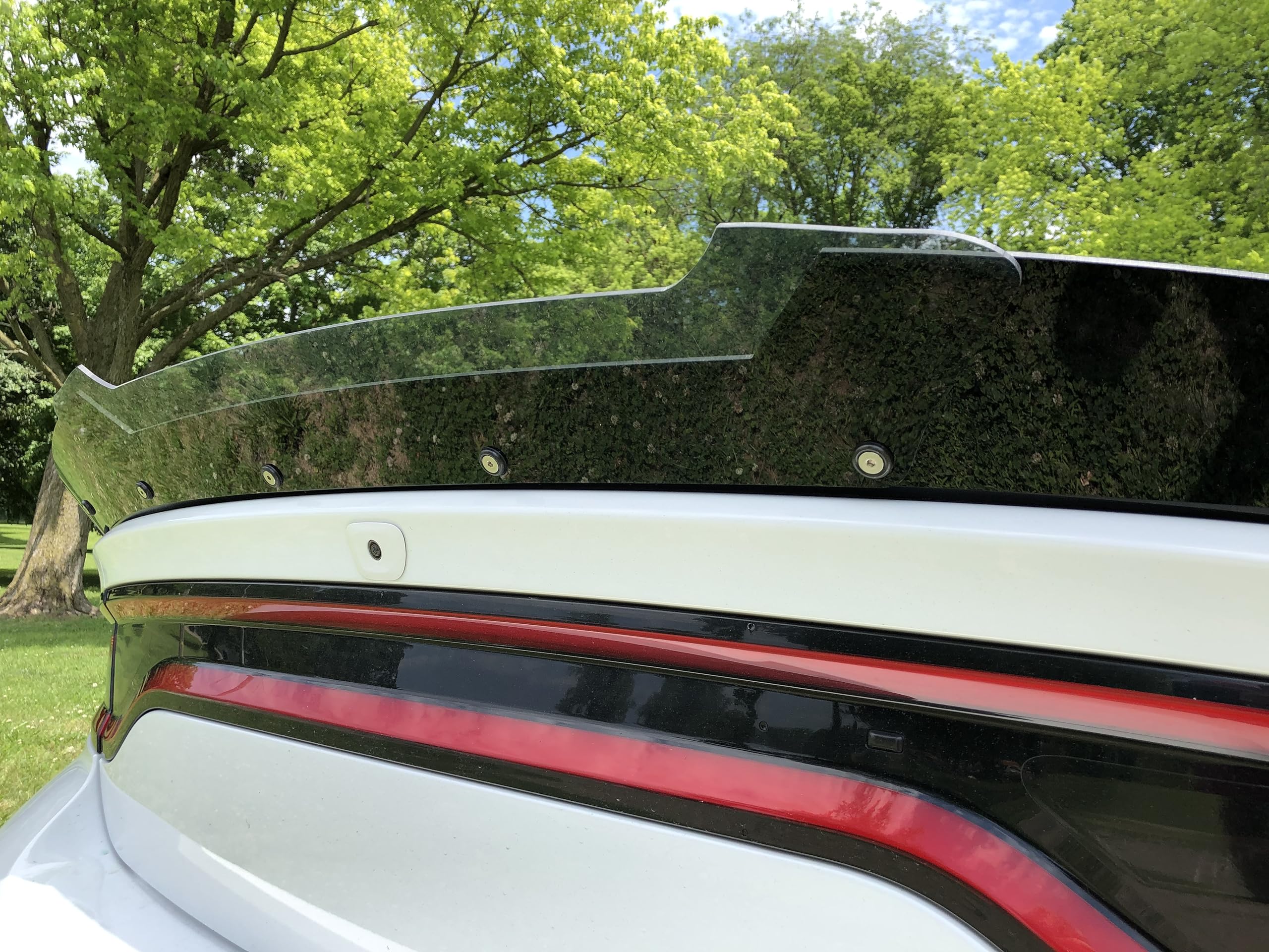 PSDesigns - Venom Series V2 Charger Wickerbill Spoiler for 2015-2021 SRT Hellcat/Scat Pack, Gloss Black, Polycarbonate, Includes RivNut Tool