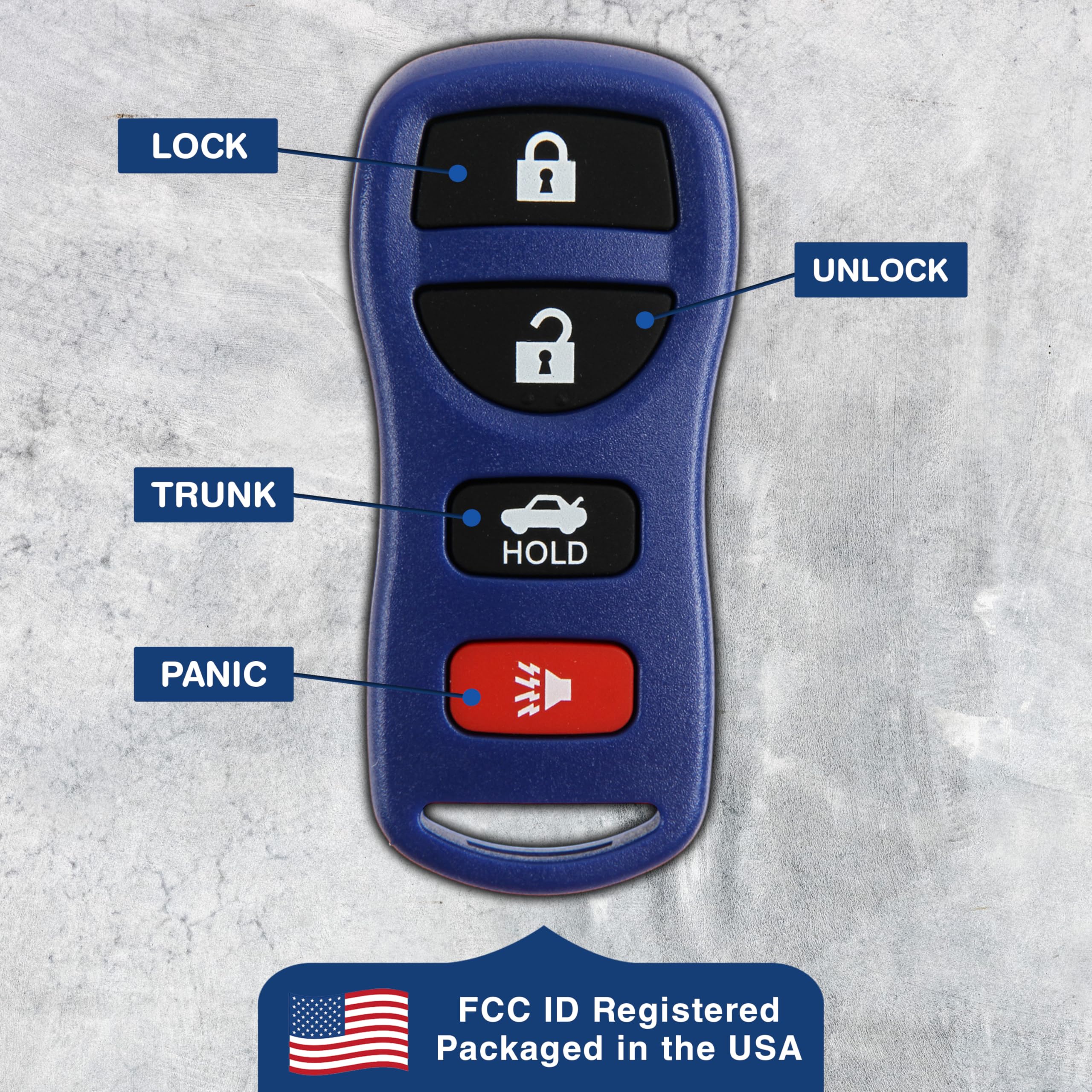 2X Keylessoption Key Fob Replacement For 2002 2003 2004 2005 2006 2007 2008 2009 2010 2011 2012 2013 2014 2015 2016 2017 Nissan Altima Maxima Infiniti Remote, 4-Button Kbrastu15, Self Programming