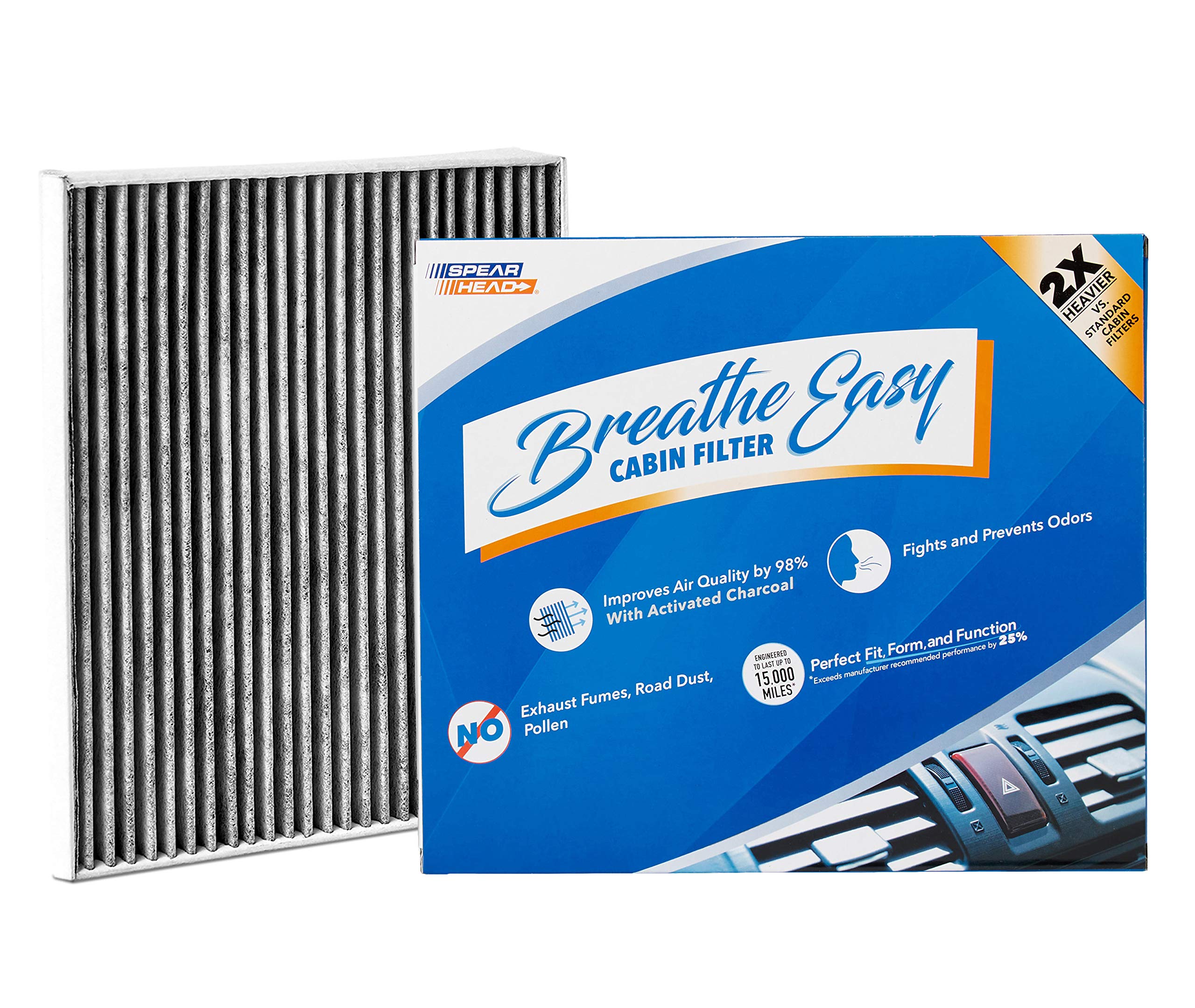 Spearhead Odor Defense Breathe Easy Cabin Filter | Fits 15-24 F-150, 22-24 F-150 Lightning, 17-24 F-250/350, 18-24 Expedition, 1