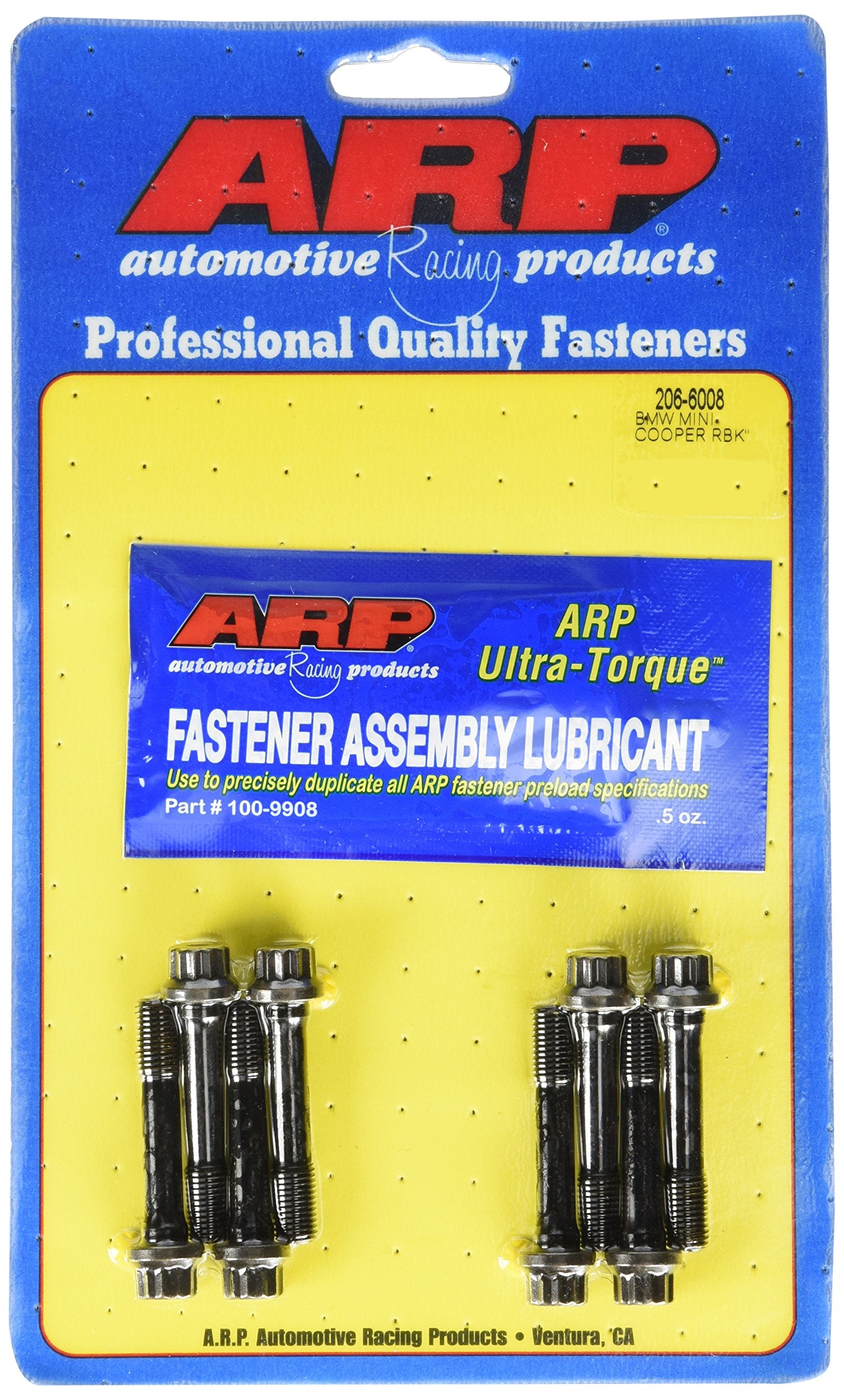 ARP Connecting Rod Bolt Kit, High Performance, 12 Point Head, 8740, Chromoly, Black Oxide, BMW 4-Cyliner, Set of 8