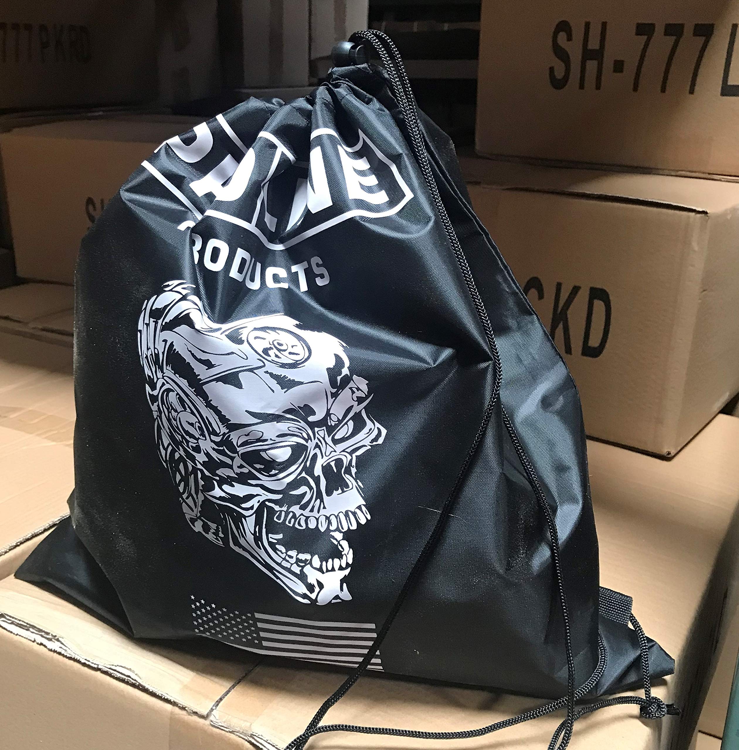 New Motorcycle Welding Skull us Flag Helmet mask Hood Carrying/Storage Bag for Ski Riding Racing Snowmobile Dirt Bicycle Bike Fi