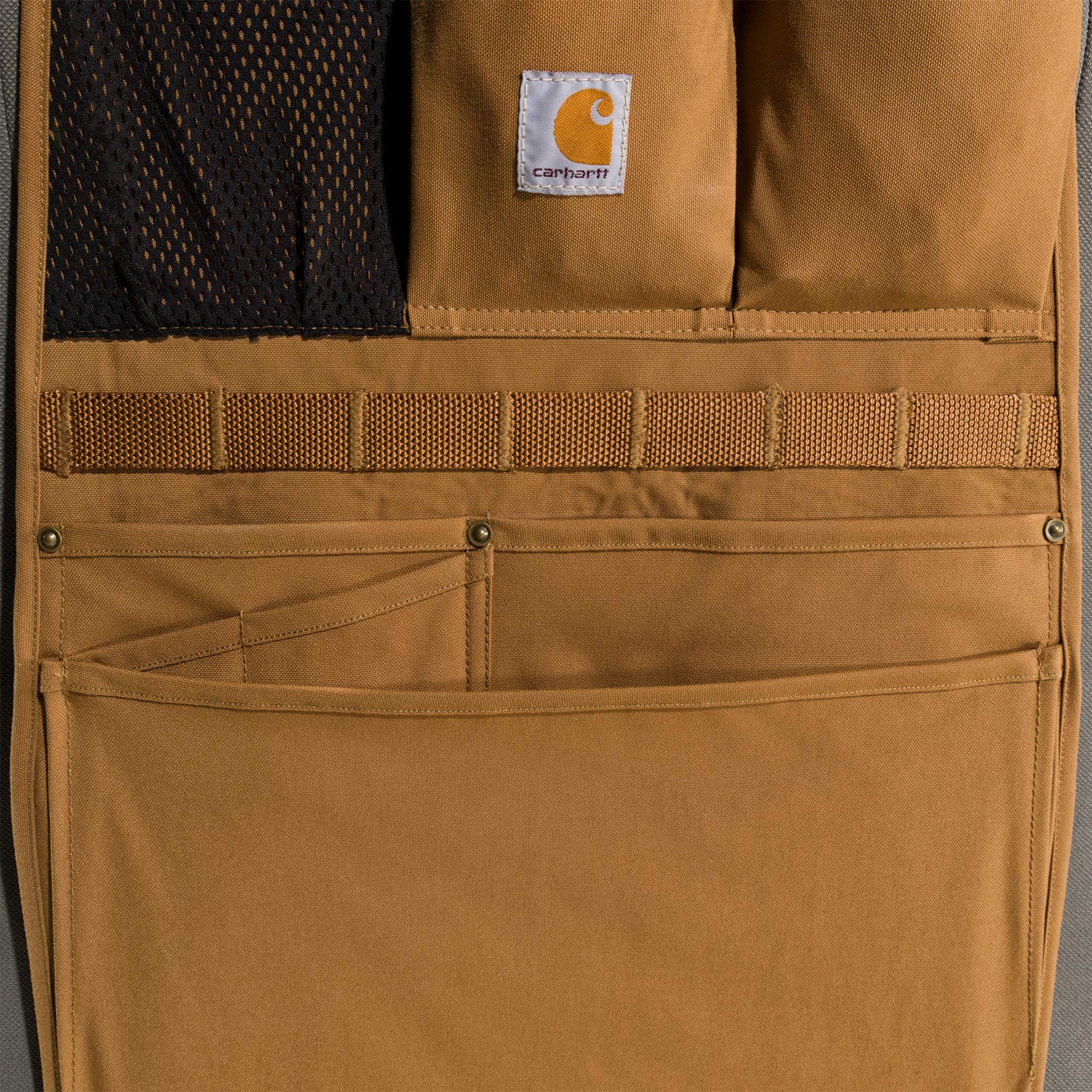 Carhartt Universal Nylon Duck Seat Organizer, One Size, Carhartt Brown, Model C000143720199, Durable Canvas Material