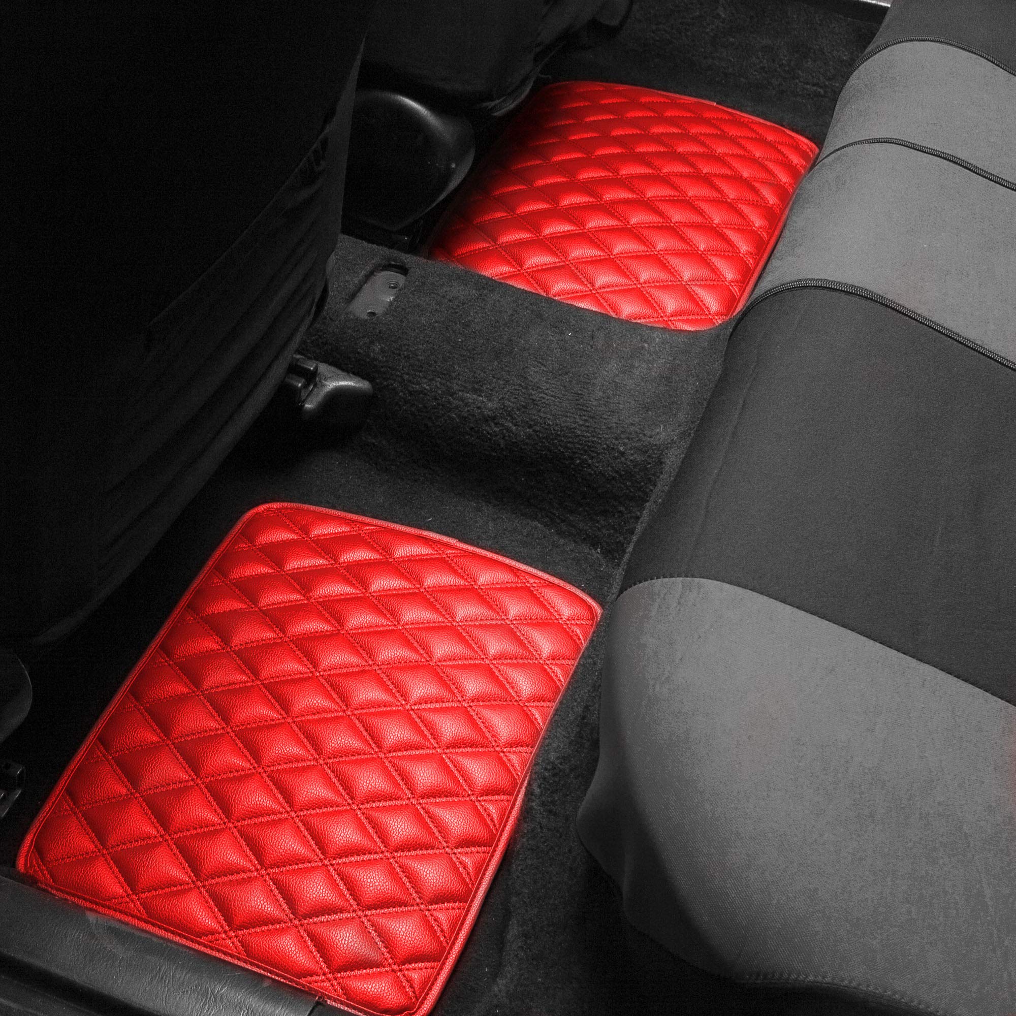 Fh Group Floor Protector Mats For Cars, Faux Leather, Universal Fit Automotive All Purpose Pu Leather For Most Sedan, Suv, Truck