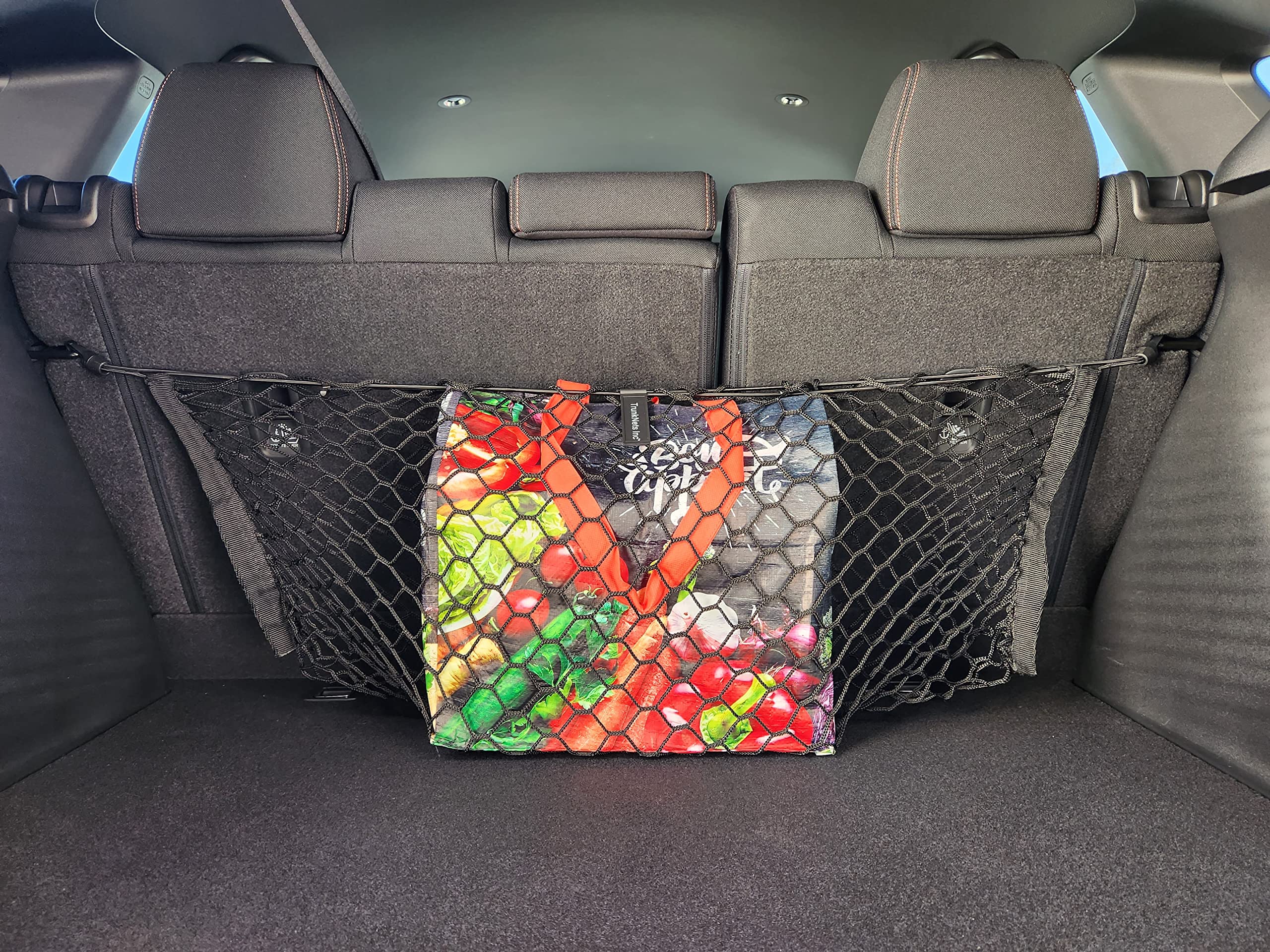 Back Seat Style Automotive Elastic Trunk Mesh Cargo Net for Honda HRV LX Sport EX-L 2023-2025 - Premium Trunk Organizer and Stor