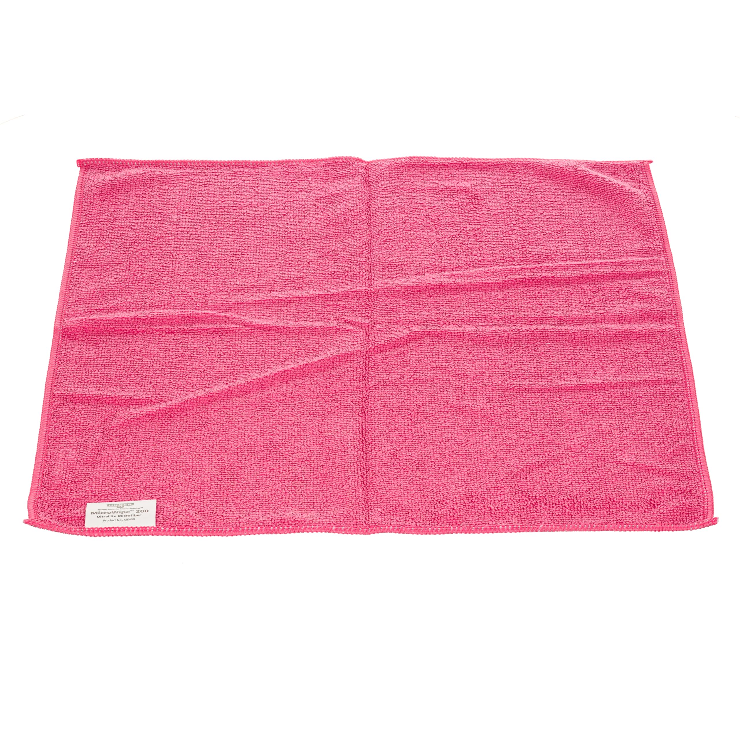Unger Commercial MicroWipe Microfiber Cloth - Pack of 10 - Lint Free Microfiber Cleaning Cloths - Kitchen, Bathroom, Car & Windo