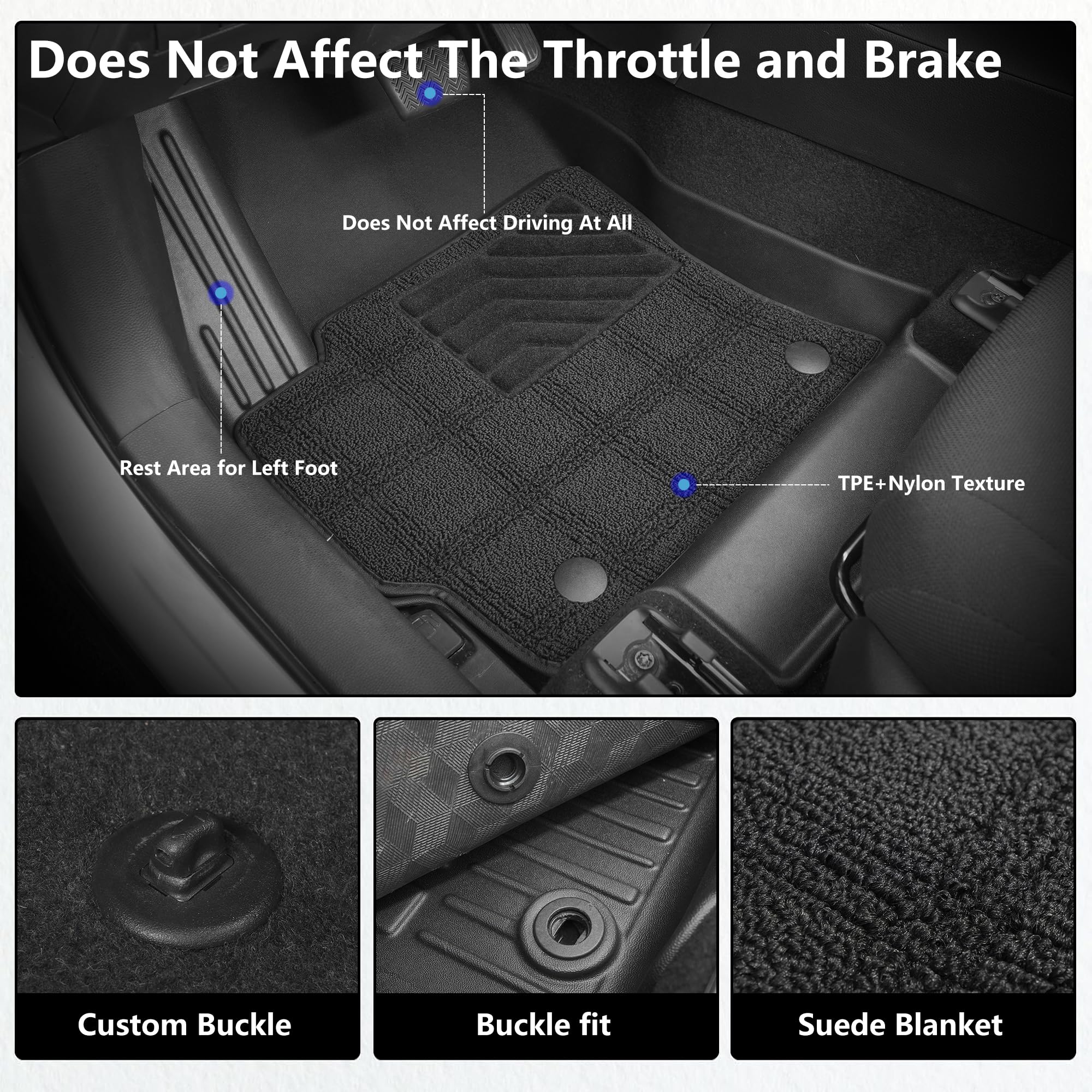 Aomsazto 2025 Rav4 Double Layer Floor Mats Compatible With 2019-2025 Toyota Rav4 (Include Hybrid), Durable & Comfortable Protect