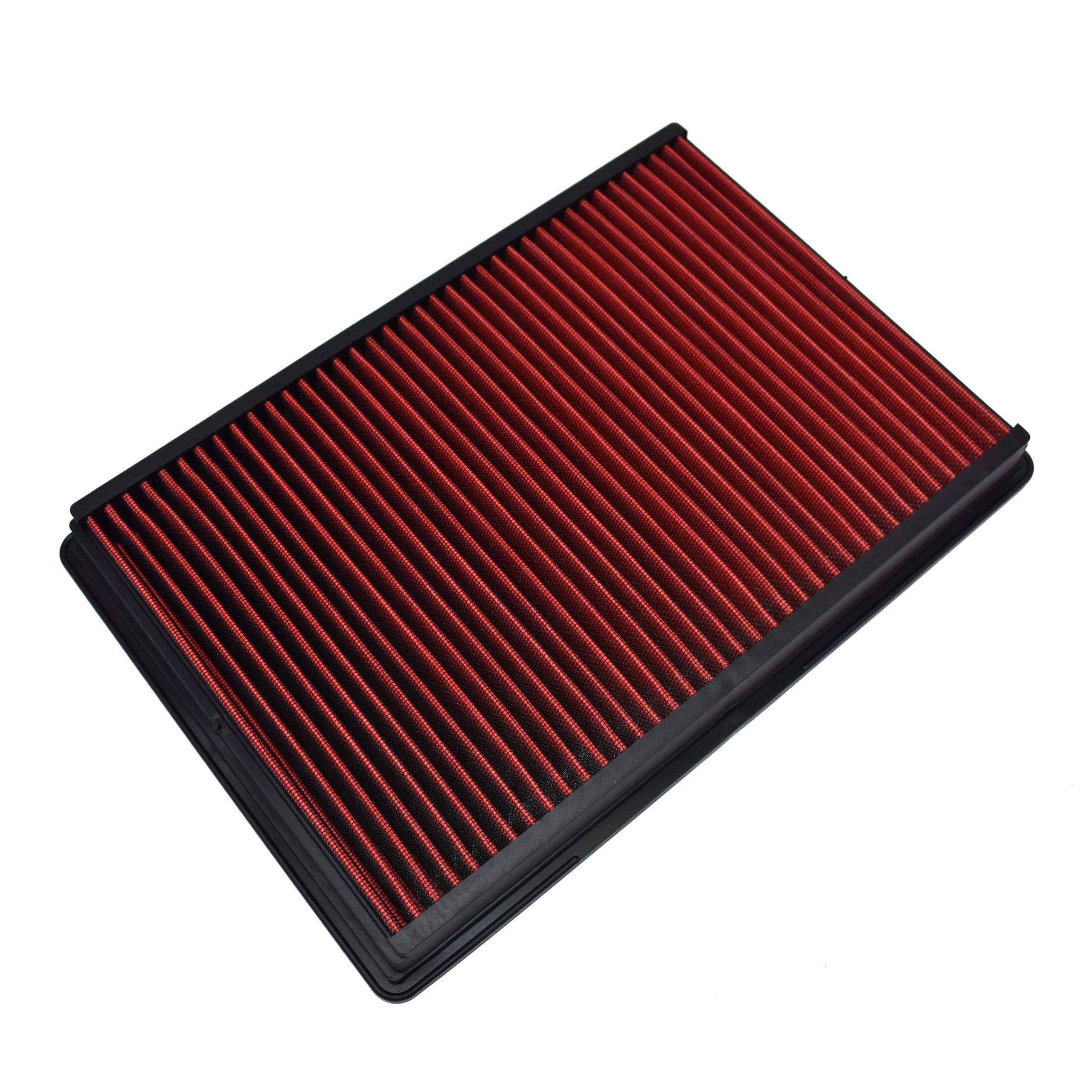 A-Team Performance - Engine Air Filter with Horsepower Booster, Washable and Reusable - Compatible with 2002-2019 Dodge Ram Truc