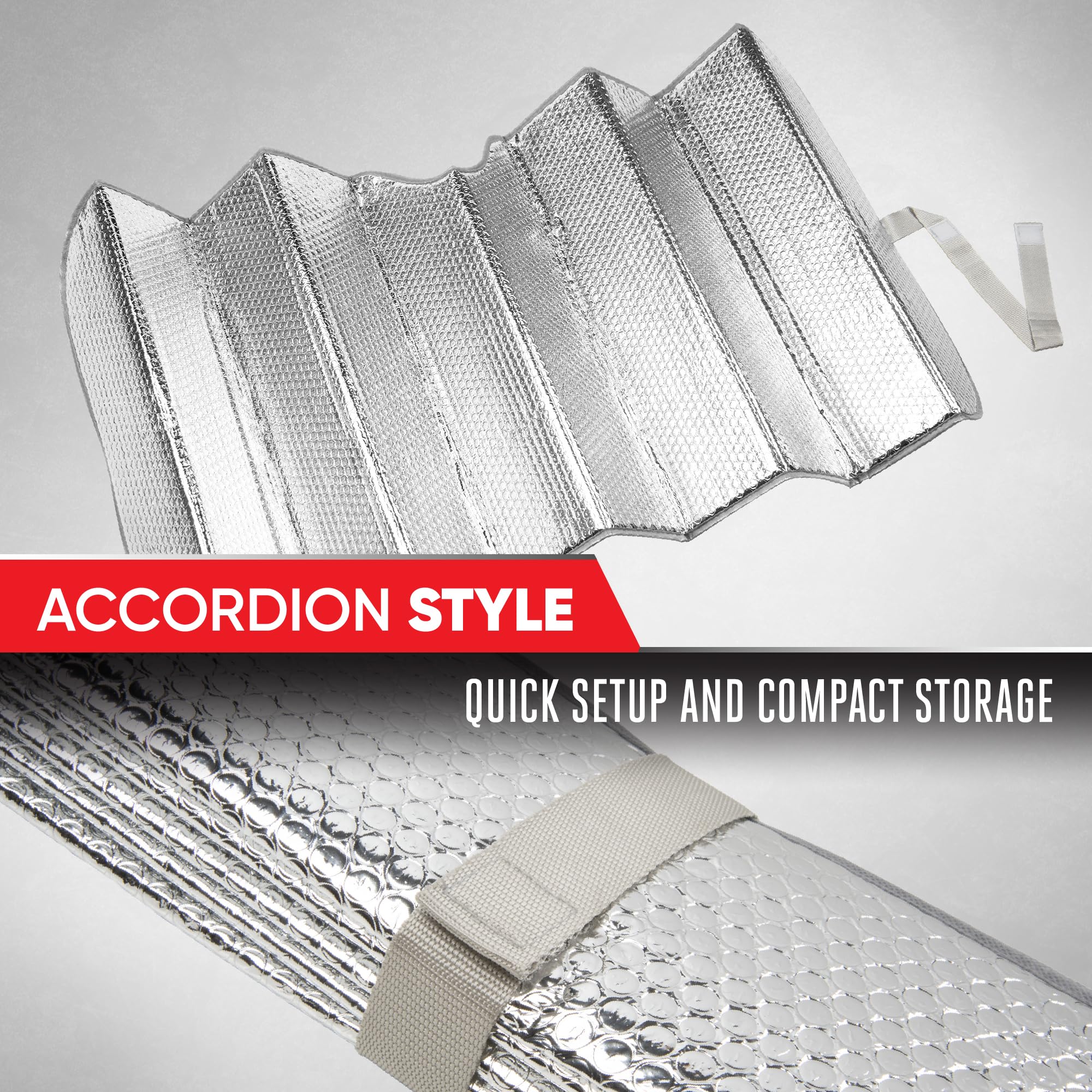 Bdk Car Windshield Sun Shade - Jumbo Size Windshield Sun Shade Accordion Fold Style For Windshield - Heatshield Sunshade For Sed
