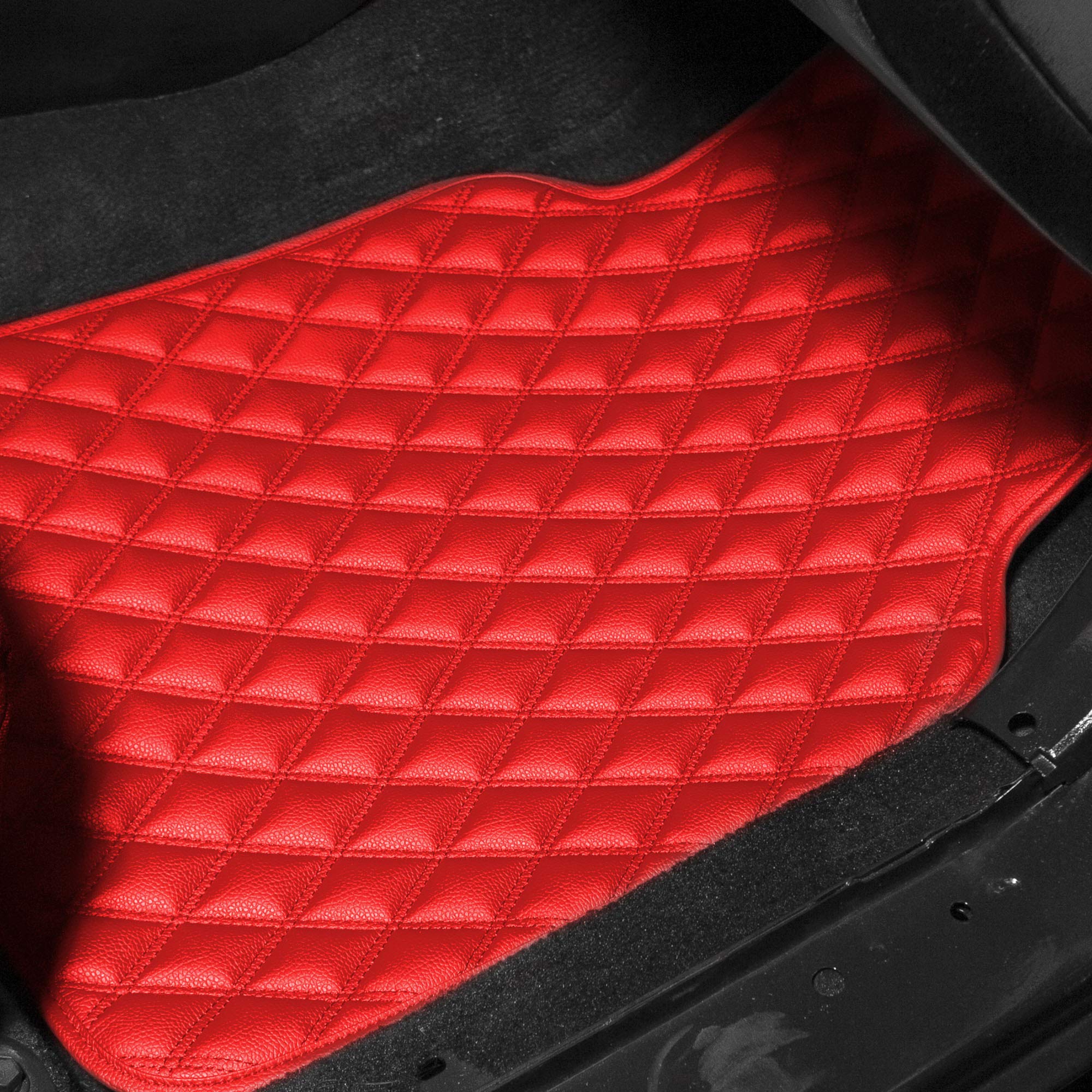 Fh Group Floor Protector Mats For Cars, Faux Leather, Universal Fit Automotive All Purpose Pu Leather For Most Sedan, Suv, Truck