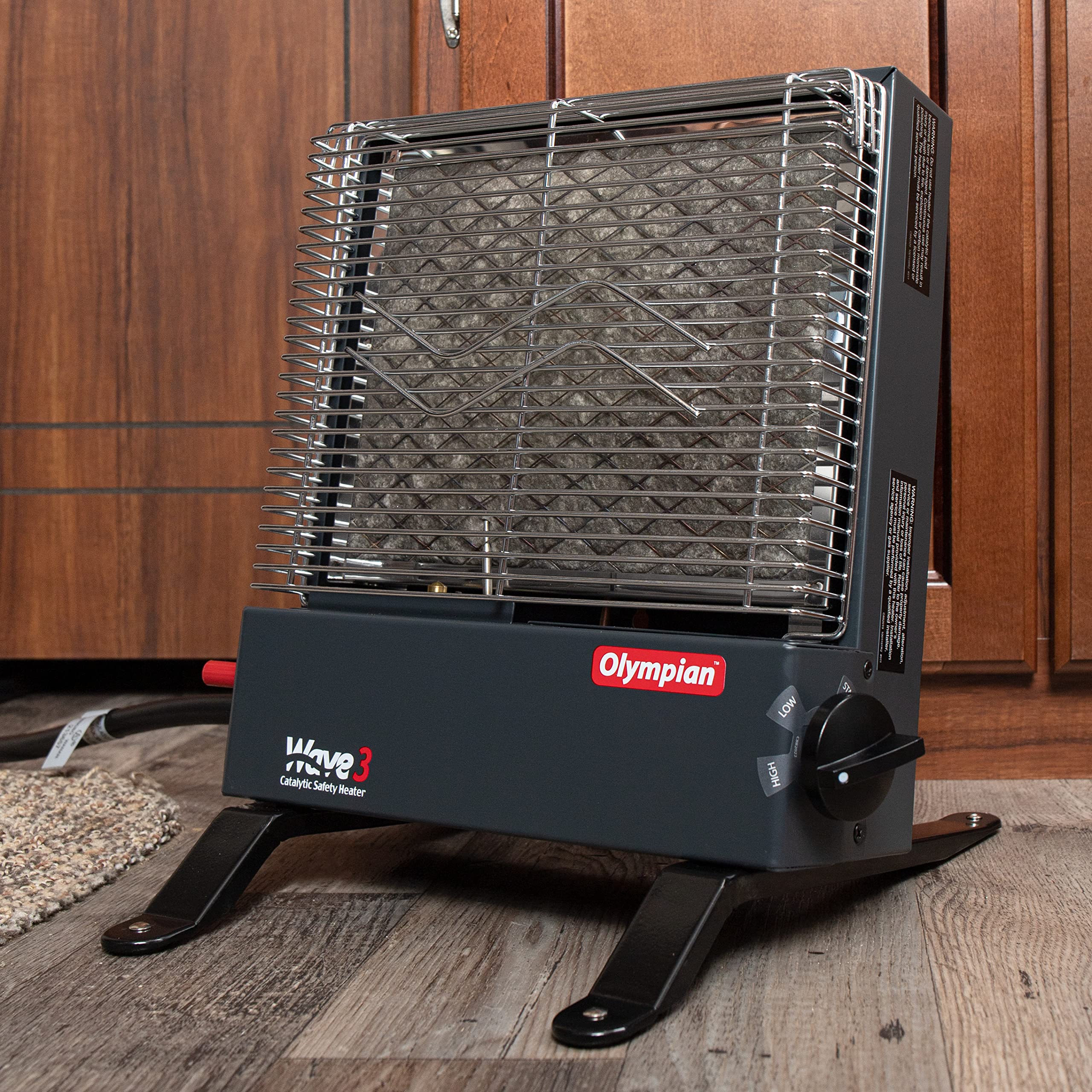 Camco Olympian Wave Heater Leg Stands - Portable Conversion for Wave 3, 6, 8 - Black - Model 57701 - Fits All Olympian Wave Heaters
