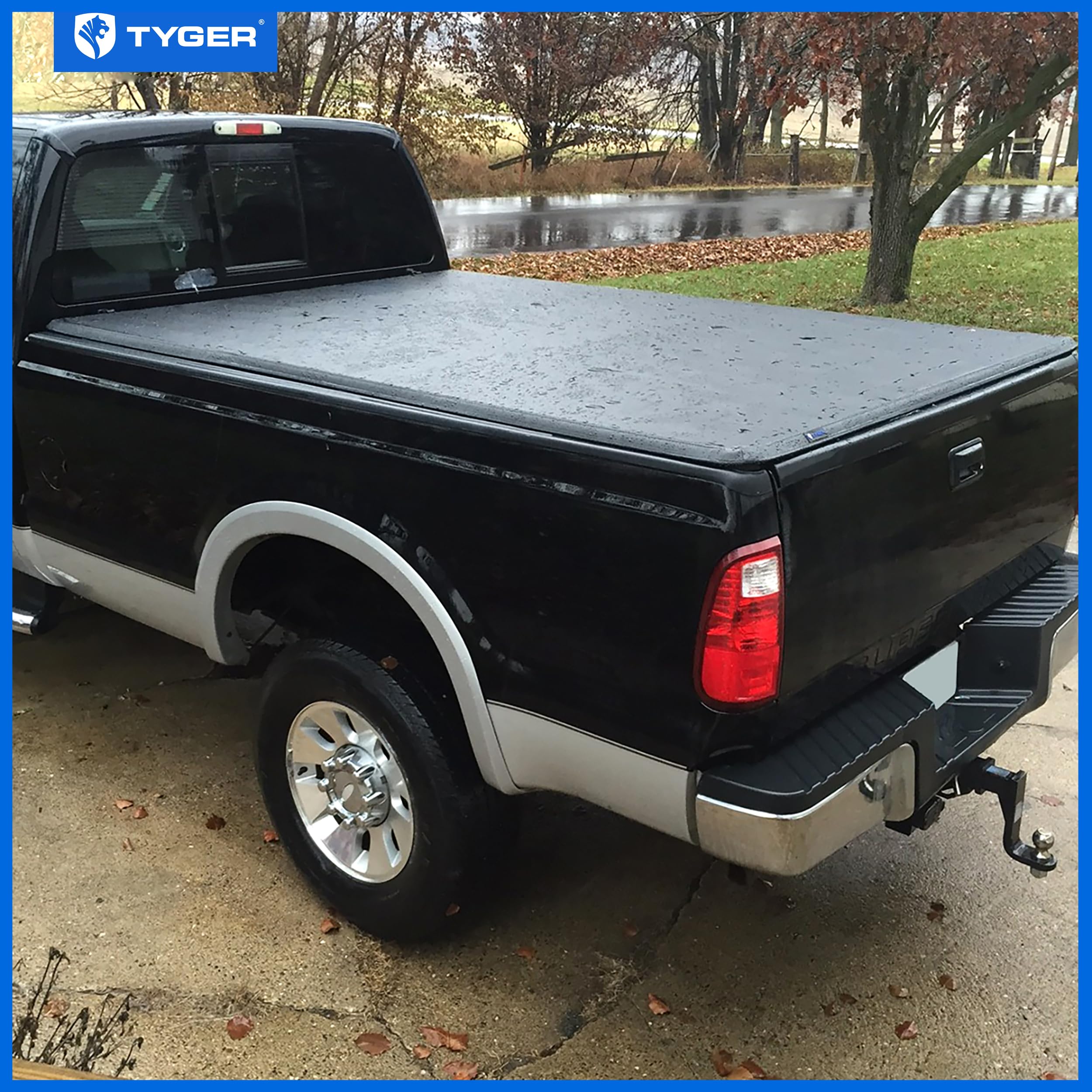 Tyger Auto T3 Soft Tri-fold Truck Bed Tonneau Cover Compatible with 2017-2024 Ford F-250 F-350 Super Duty | 8' (98'') Bed | TG-B